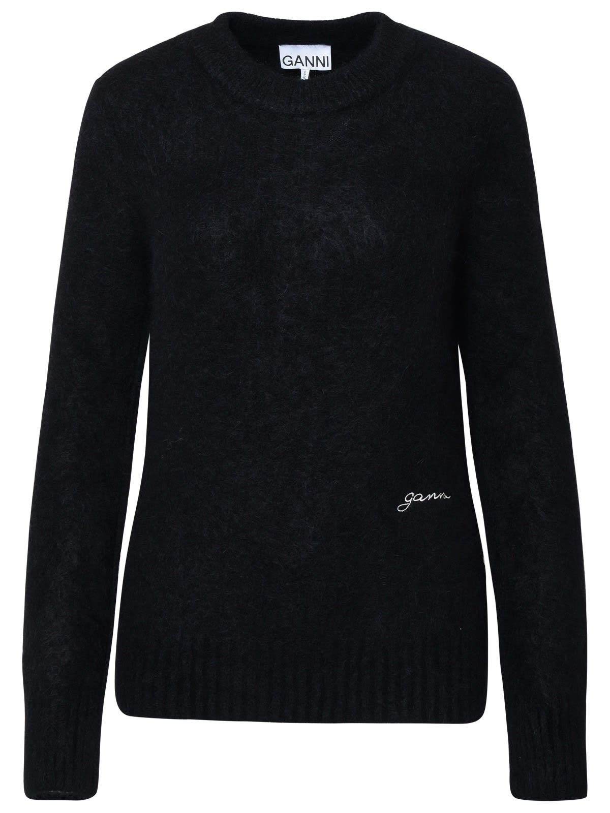 GANNI BLACK ALPACA BLEND SWEATER