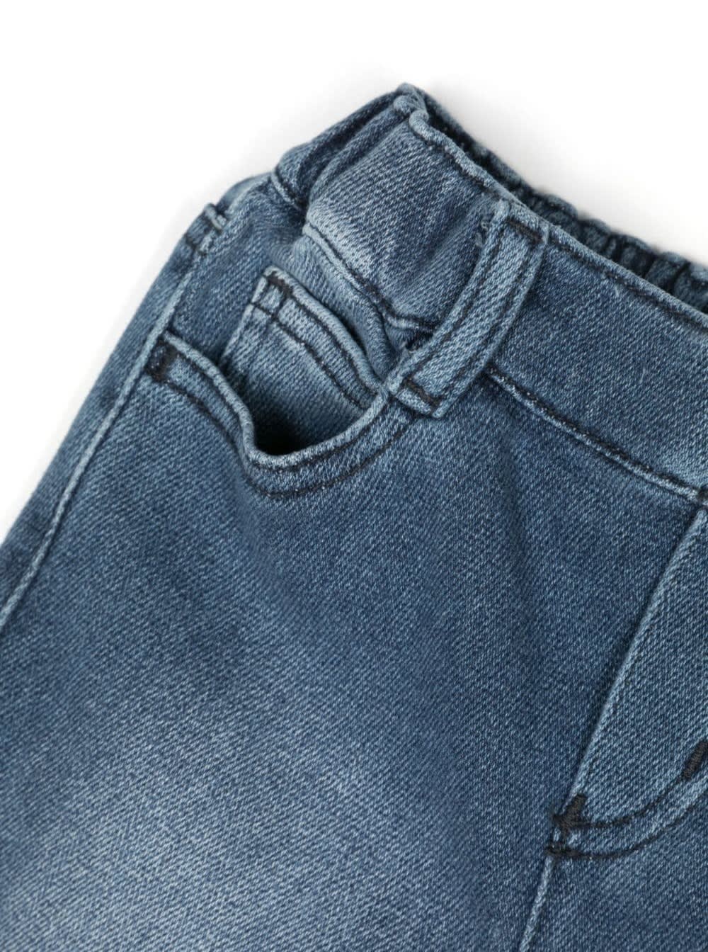 Shop Emporio Armani Pantalone 5 Tasche In Denim Blu Md