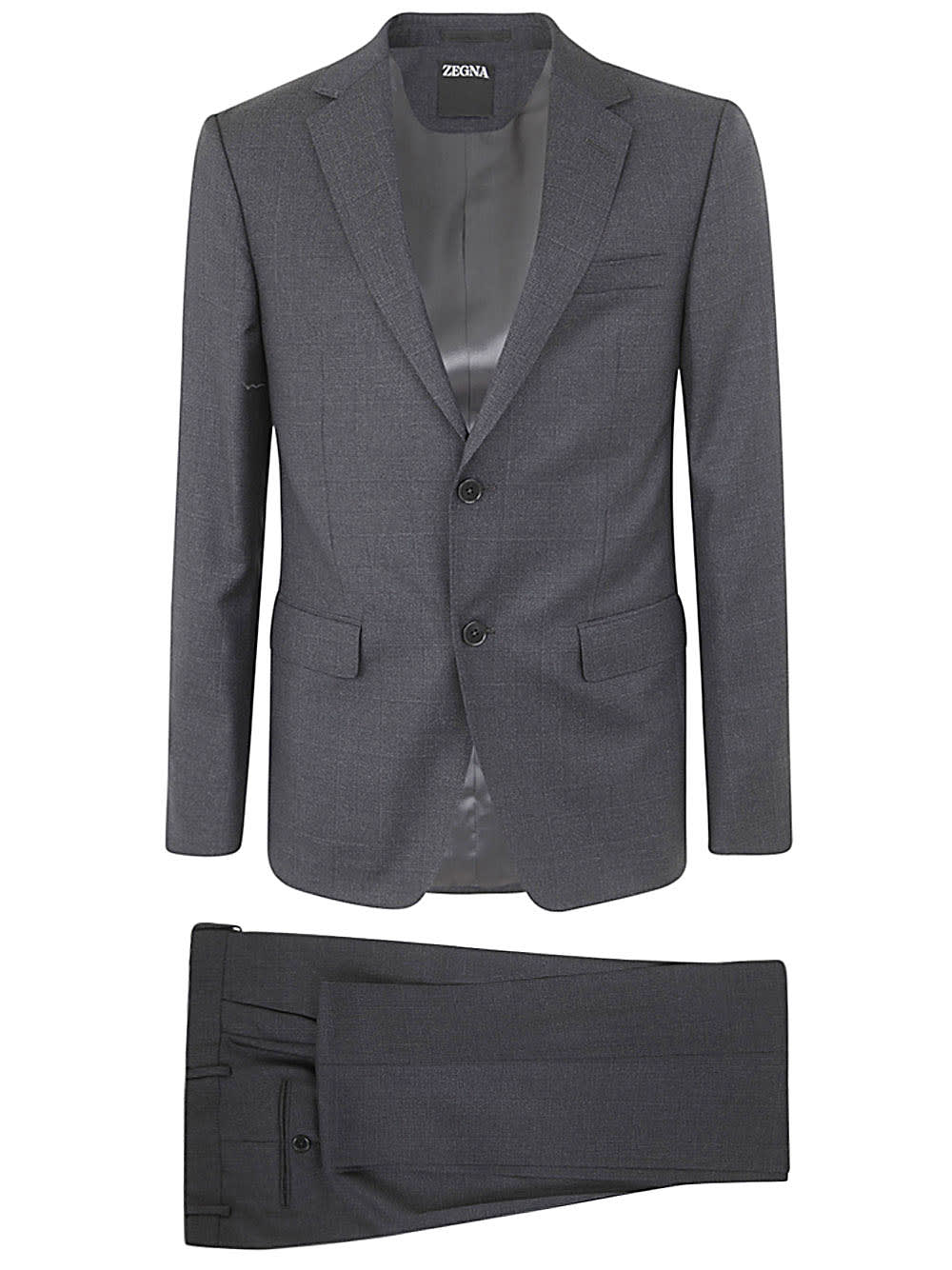 Shop Ermenegildo Zegna Pure Wool Suit In Grey