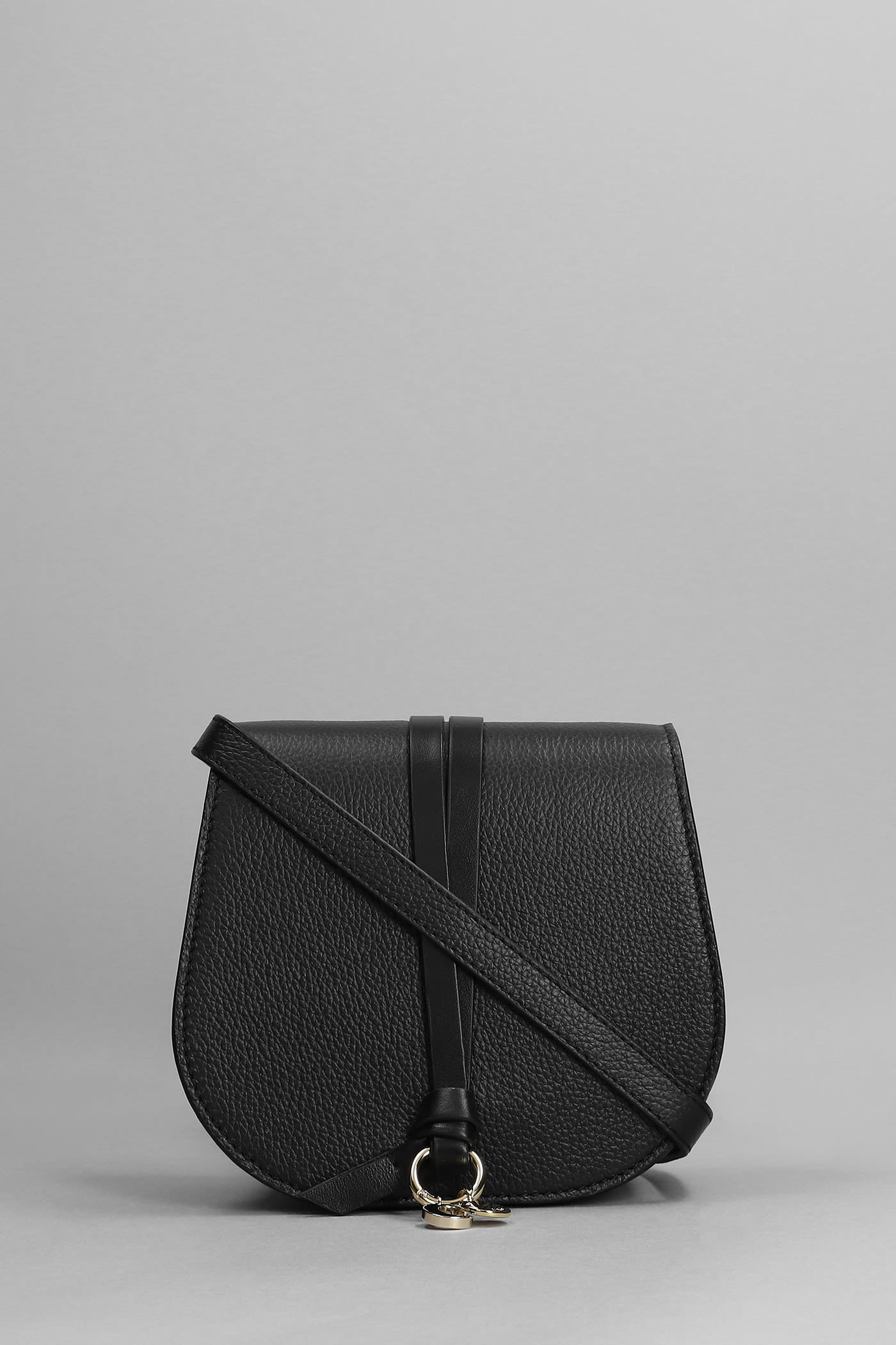 Chloé Alphabet Shoulder Bag In Black Leather