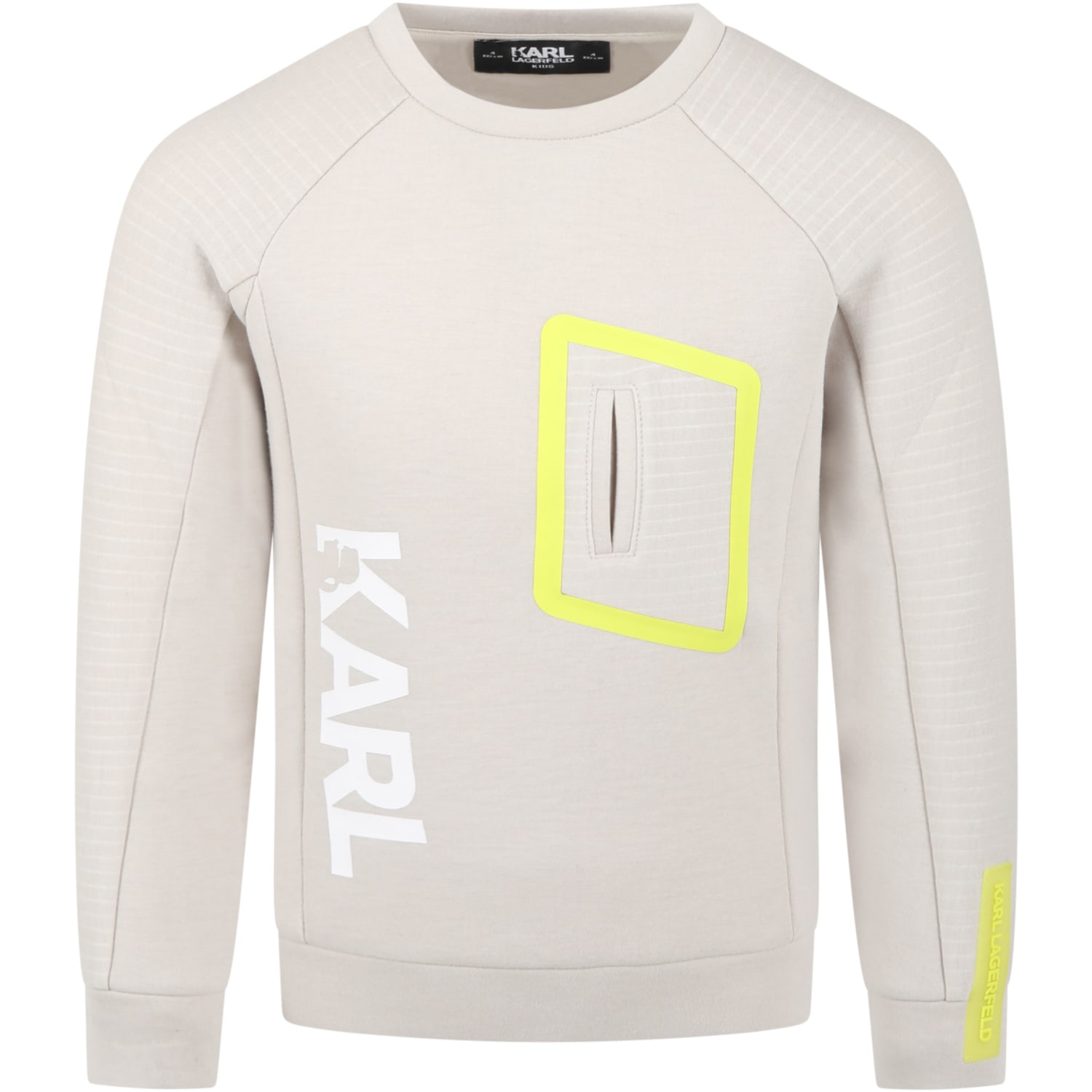 Karl Lagerfeld Kids Ivory Sweatshirt For Boy