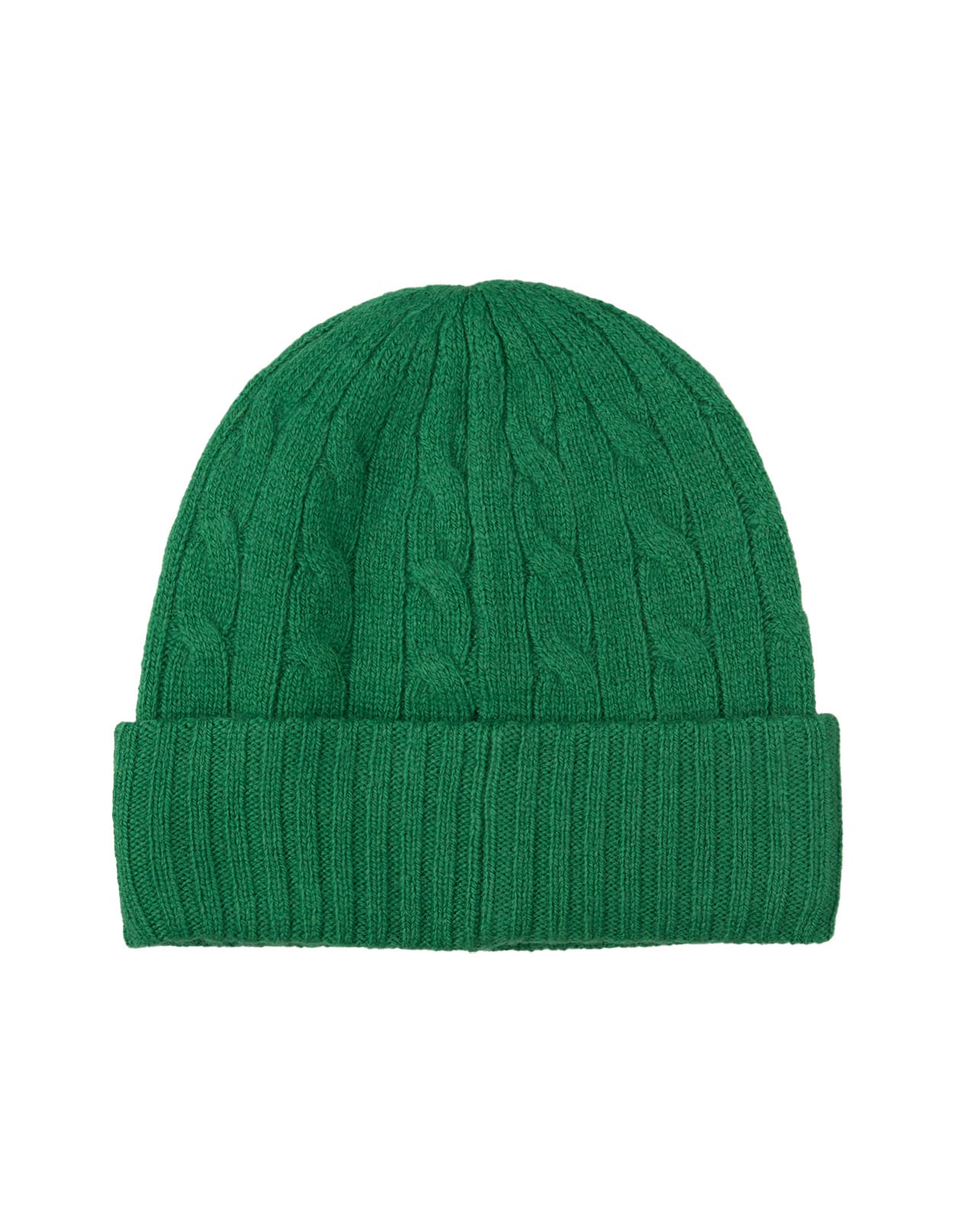 Shop Ralph Lauren Green Cable-knit Wool-cashmere Beanie