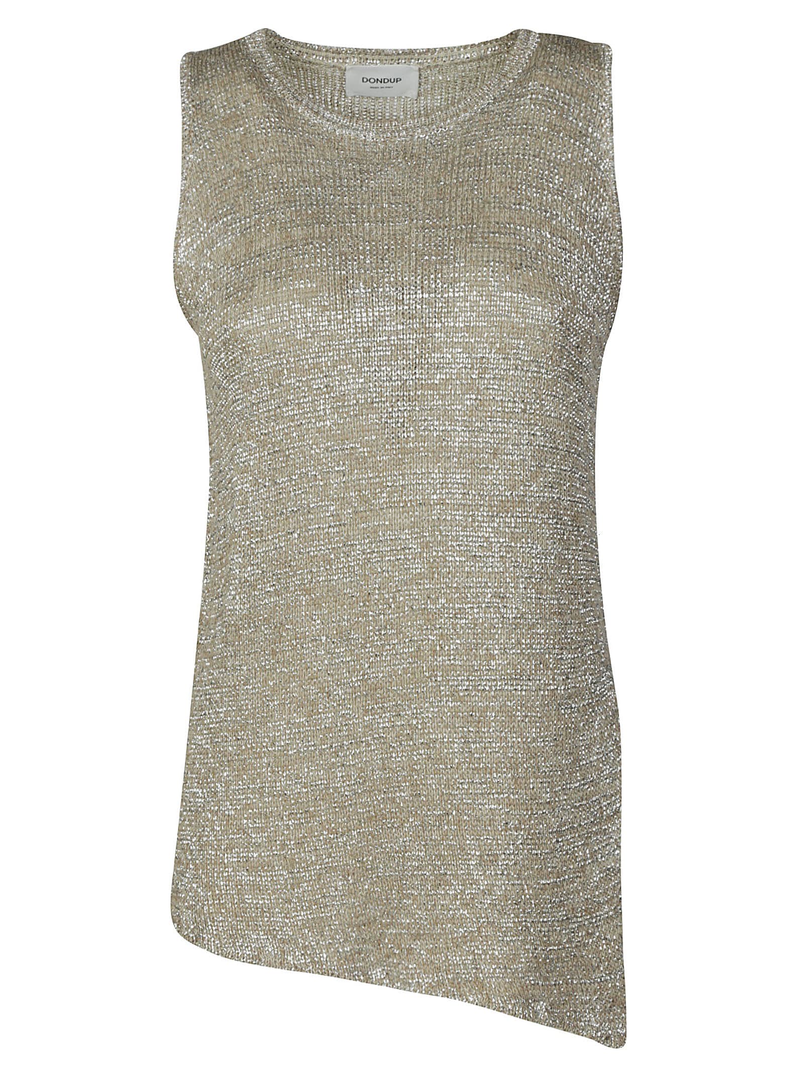 Dondup Fringed Detail Asymmetric Hem Dress