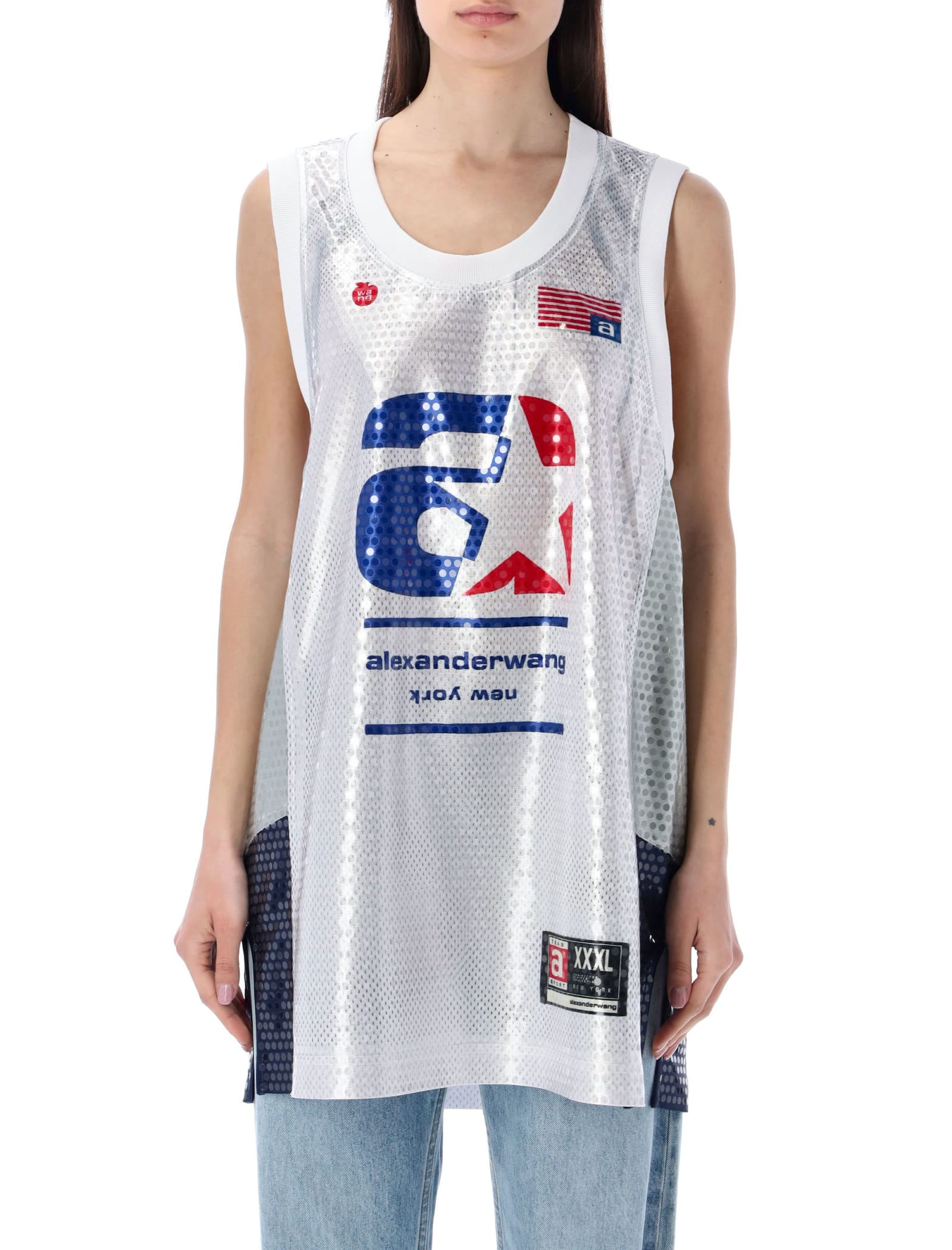 ALEXANDER WANG BASKETBALL SEQUINS TANK TOP