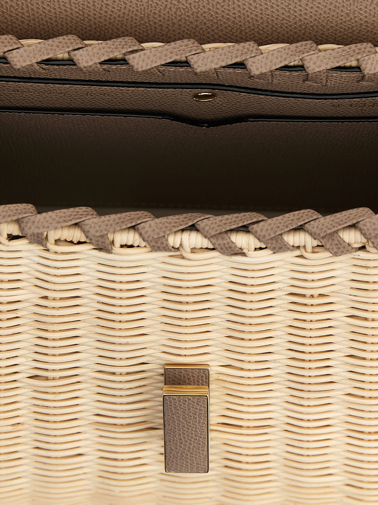 Valextra Medium Handbag Featuring Woven Texture In Brown
