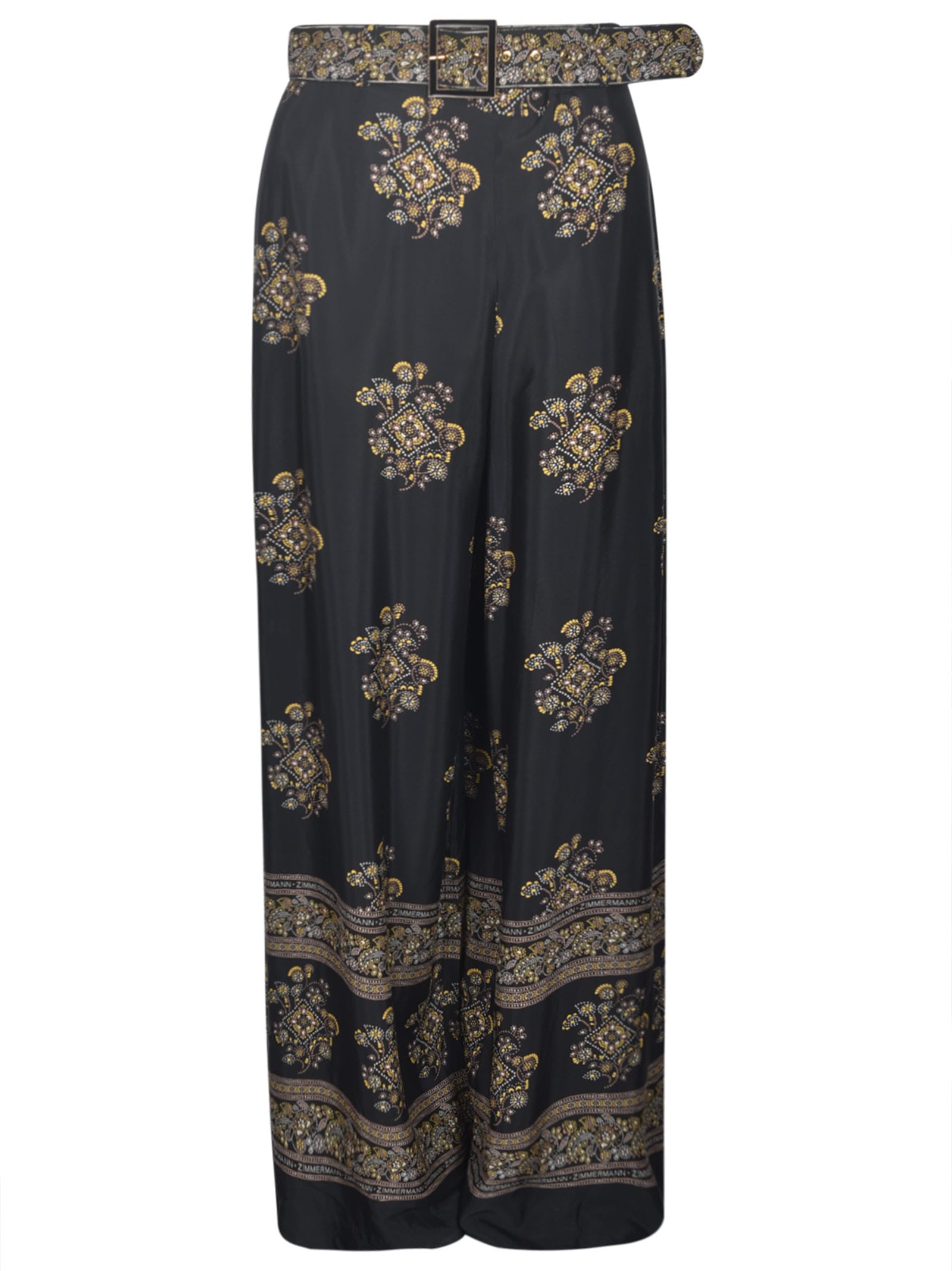 Belted Printed Trousers