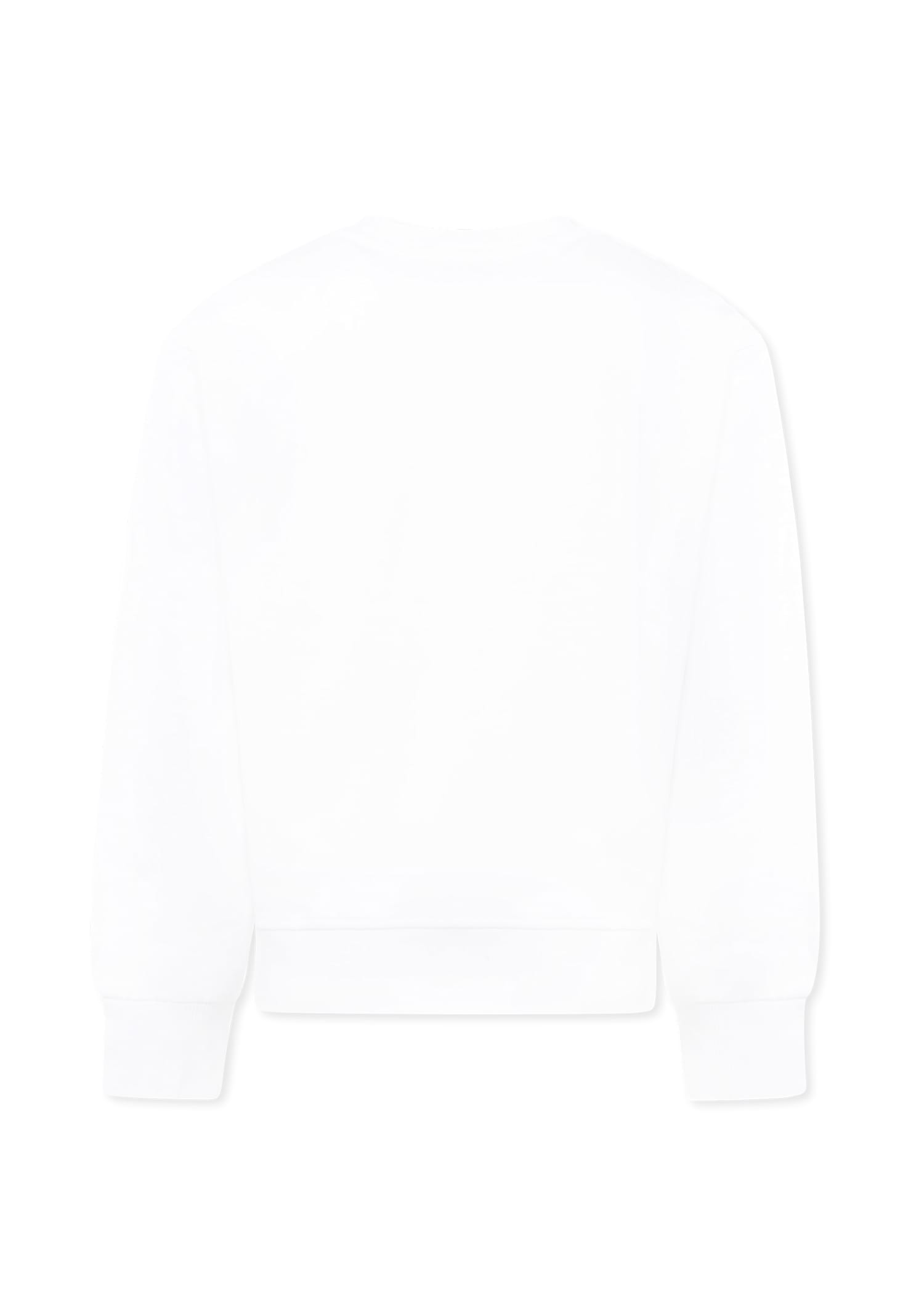 Diesel White Sweatshirt For Boy With Logo In White