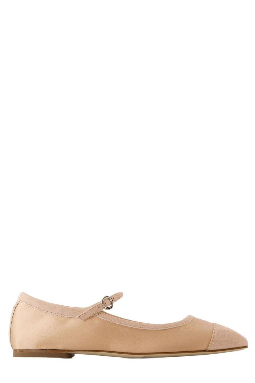Shop Aeyde Uma Cap Satin Ballerinas