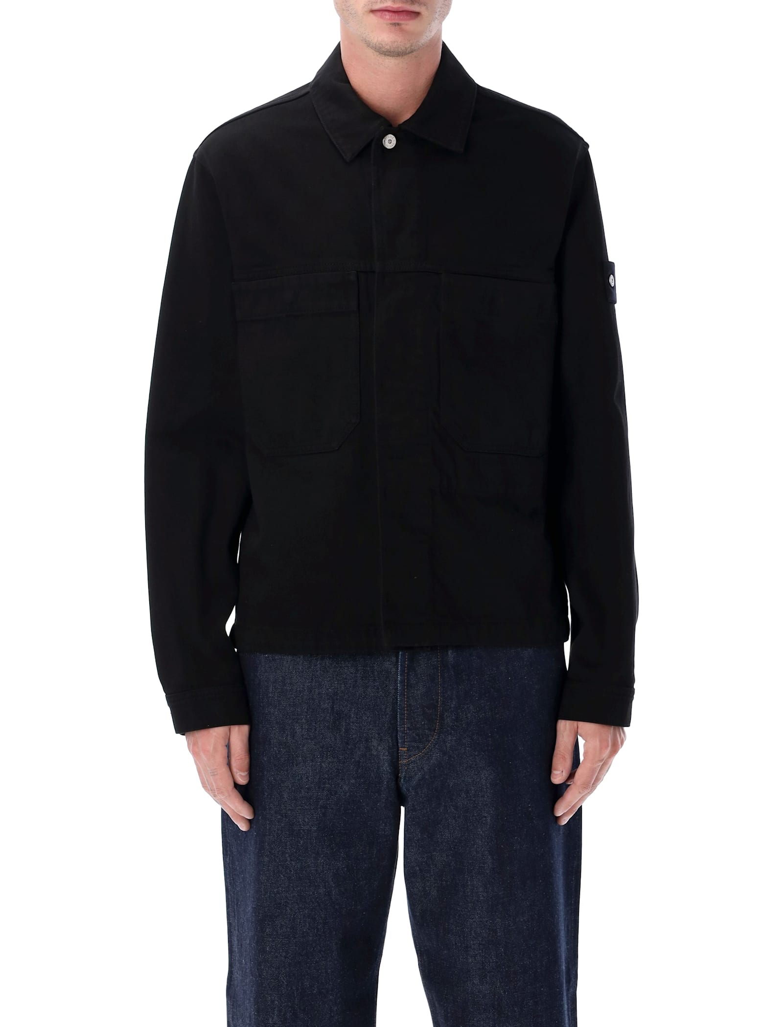 Stone Island Polypropylene Denim-rinsed Coach Jacket