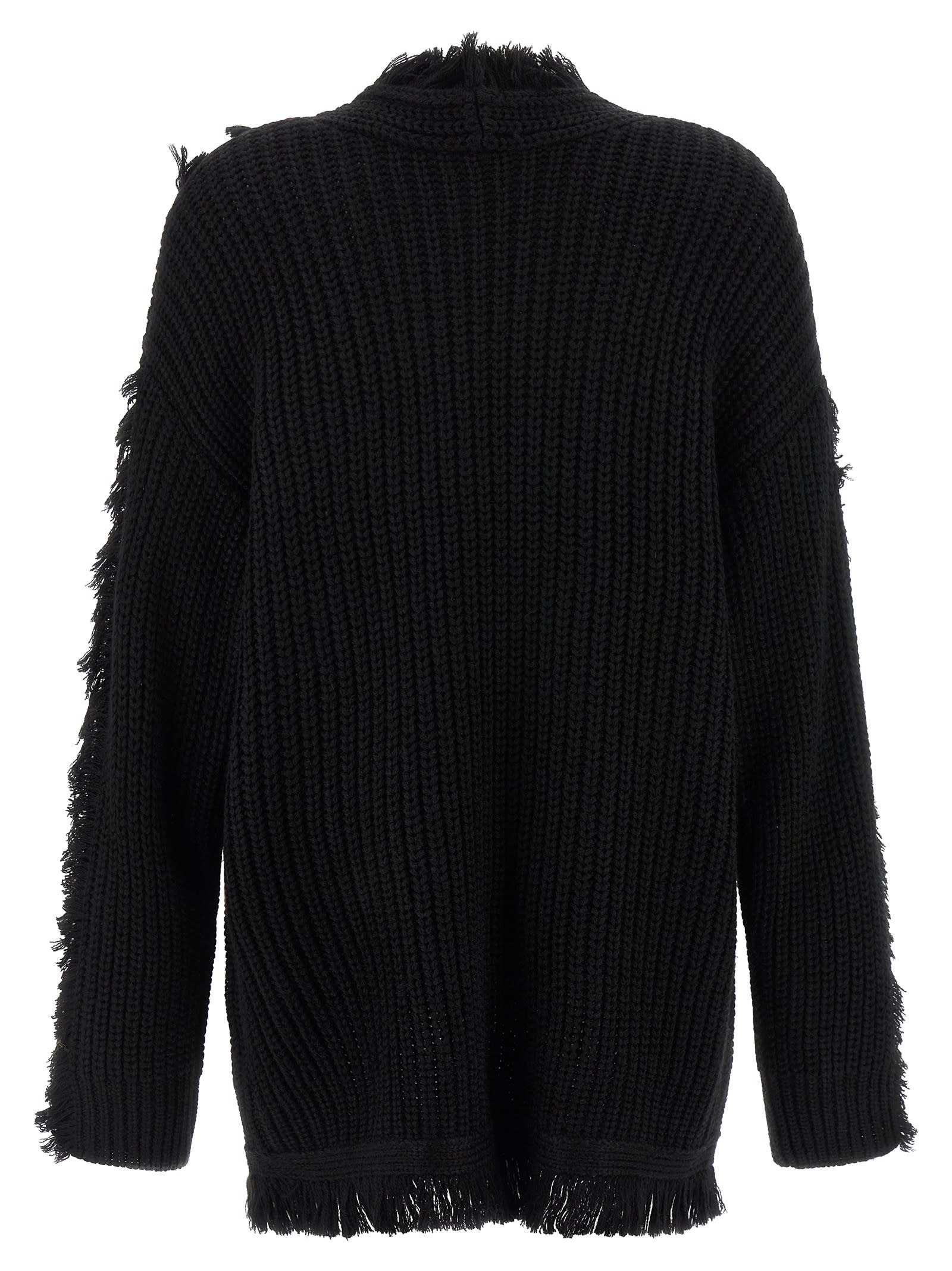R13 Black Grunge Sweater In Black
