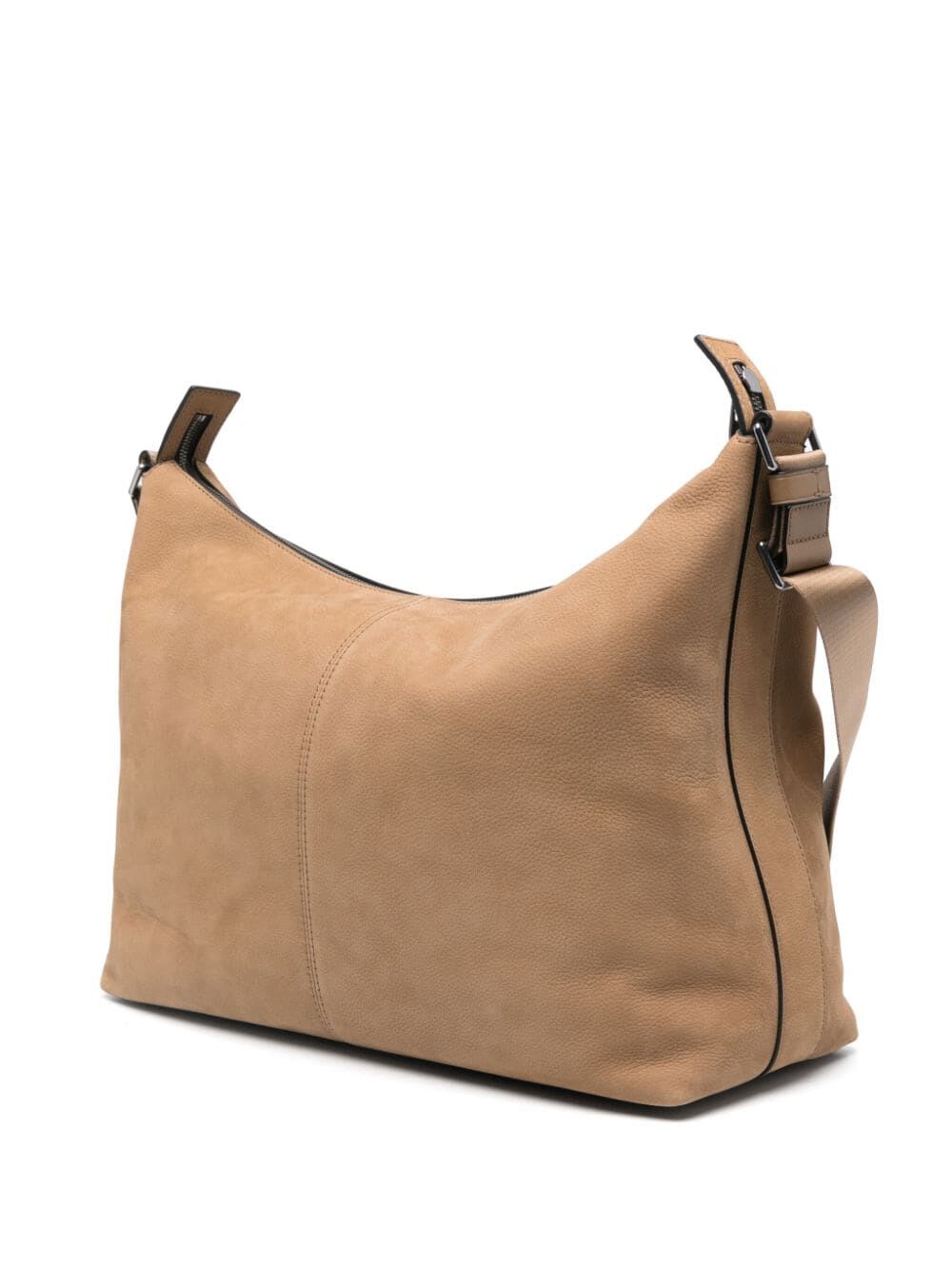 Shop Michael Kors Hudson Soft Hobo In Husk