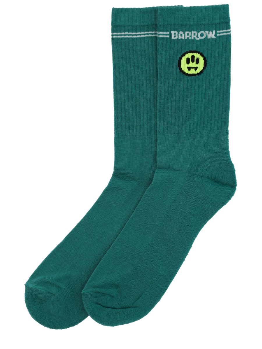 Barrow Logo-print Graphic Socks In Green