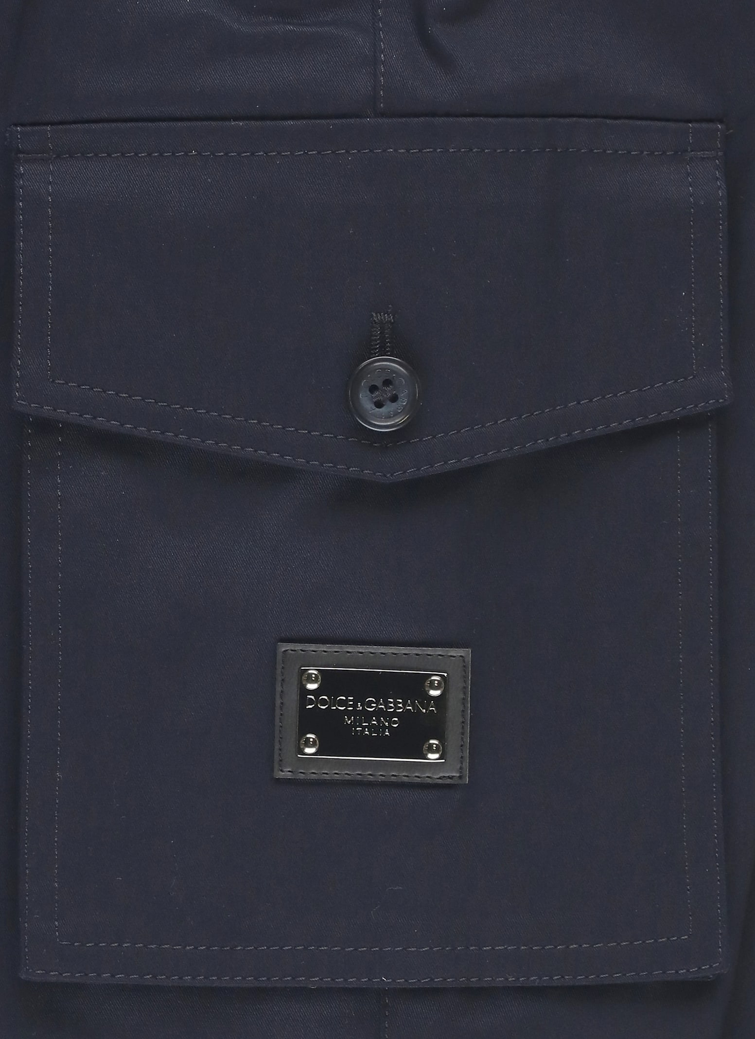 Dolce & Gabbana Cargo Bermuda Shorts In Blue
