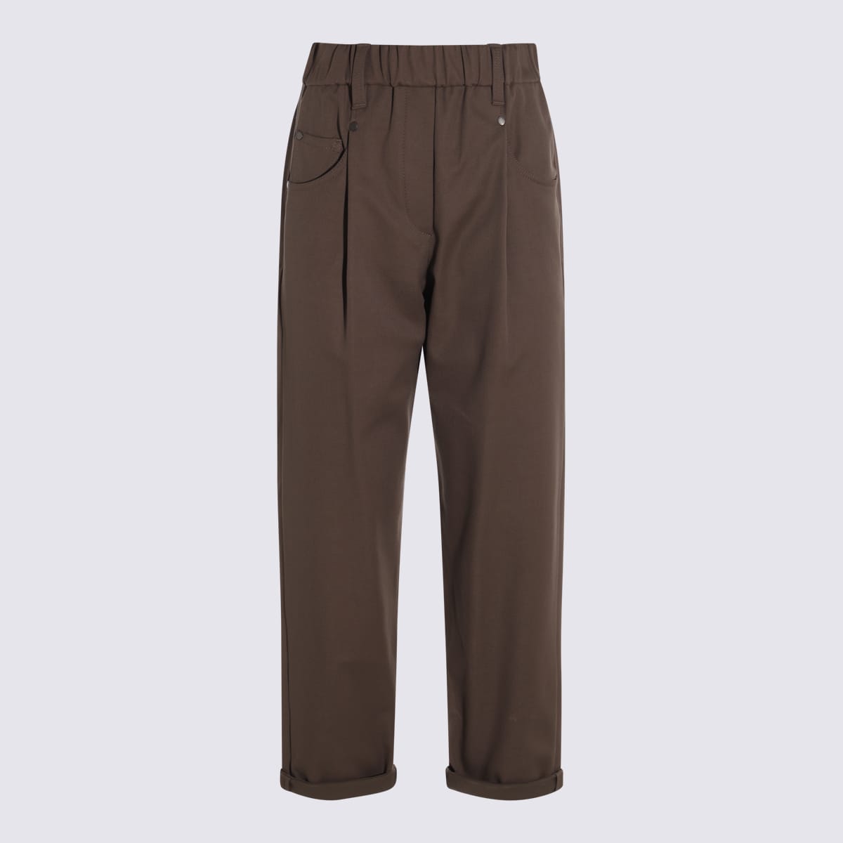 Brunello Cucinelli Brown Cotton Pants