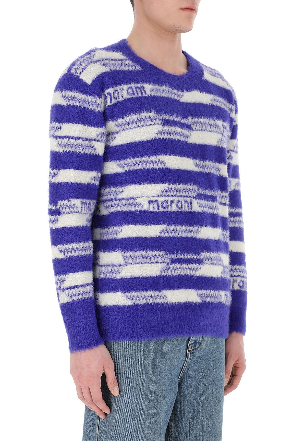 Shop Isabel Marant Embroidered Nylon Oscar Sweater In Purple
