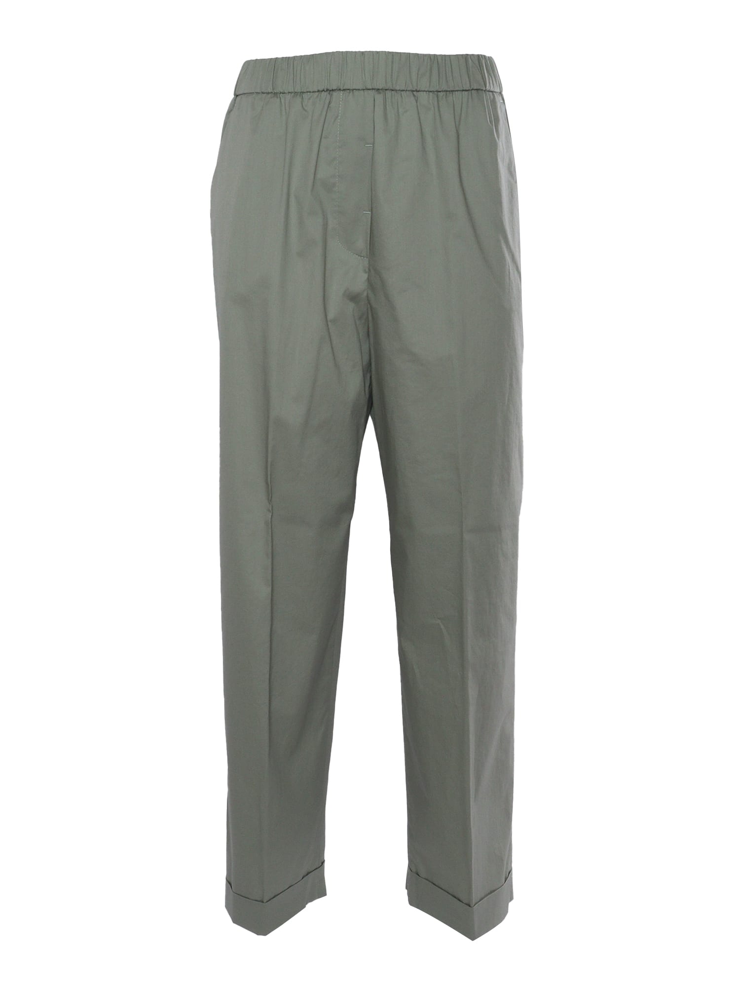 Shop Peserico Military Green Trousers
