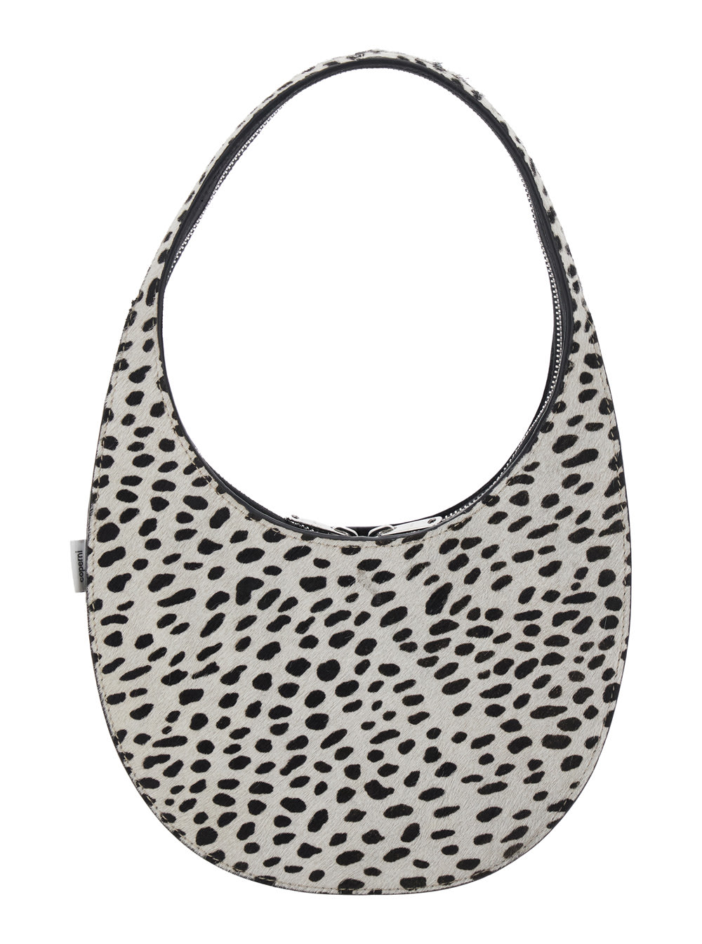 Coperni Animal Print Top Handle Shoulder Bag In Black