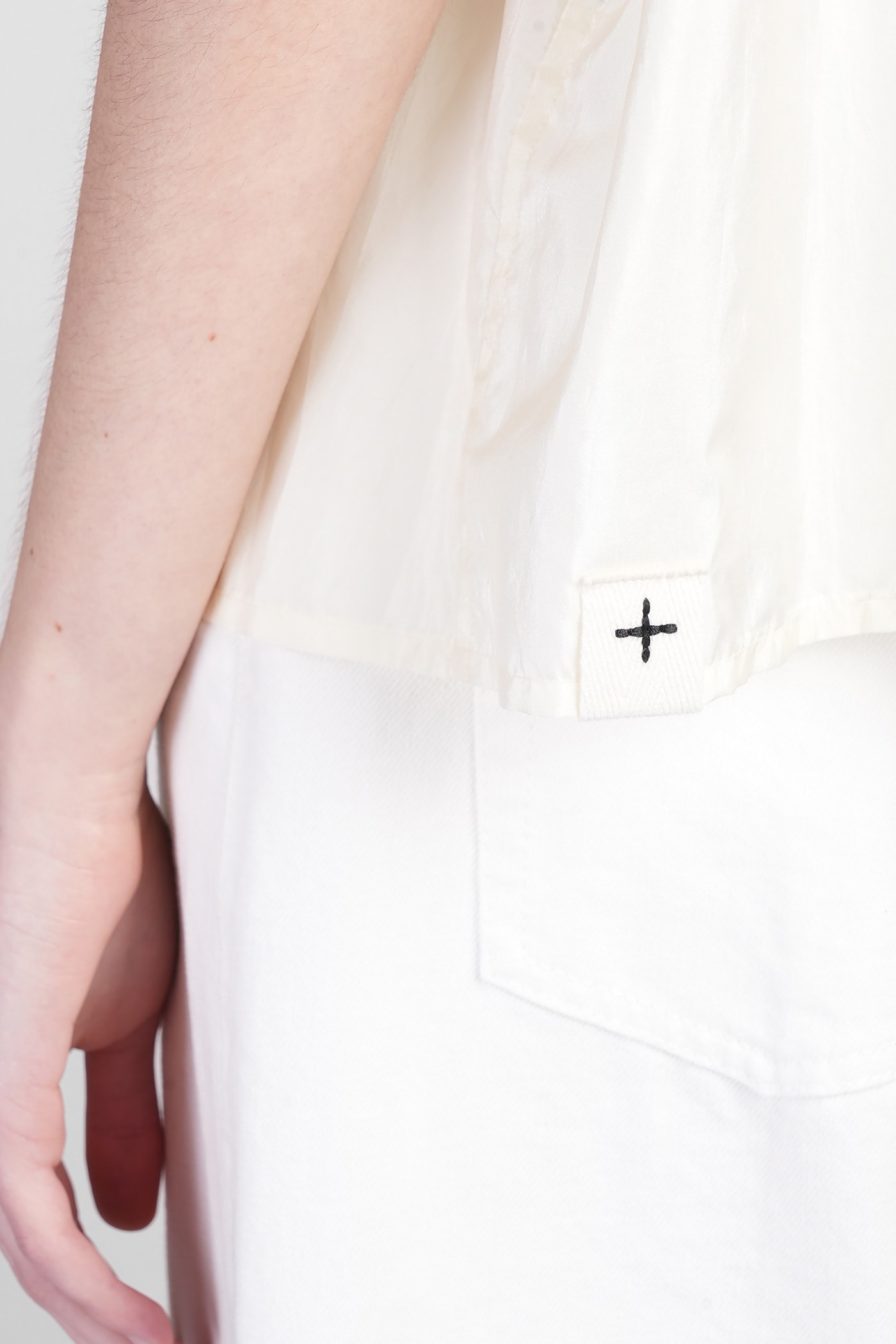 Shop Jil Sander Shirt In Beige Silk