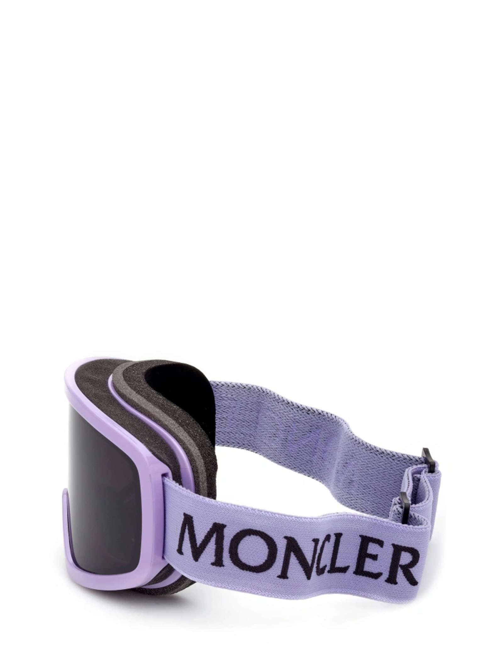 Shop Moncler Ml0215 Shiny Lilac Sunglasses