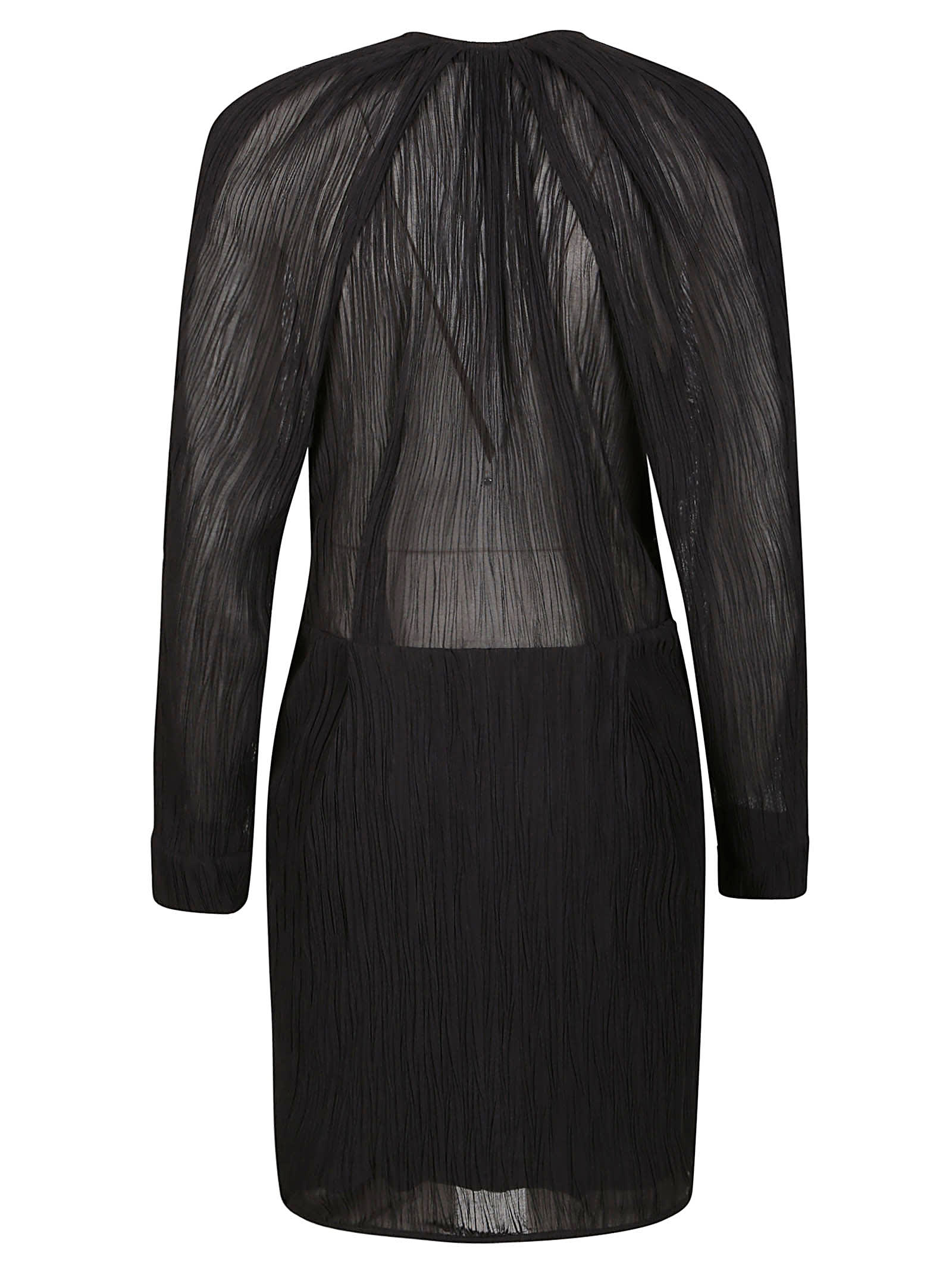 Shop Iro Alvina V-neck Mini Dress In Black