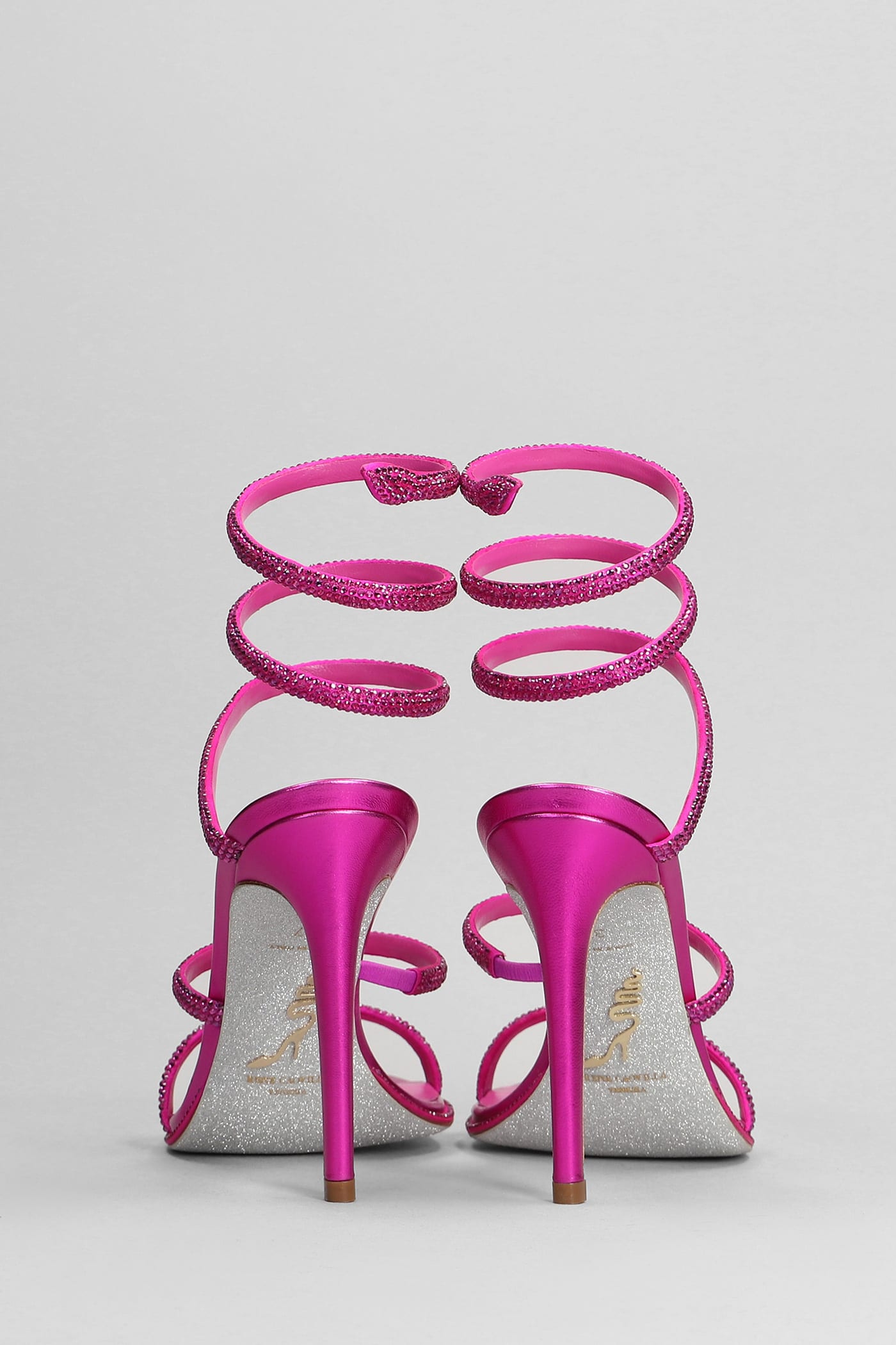 Shop René Caovilla Cleo Sandals In Viola Leather