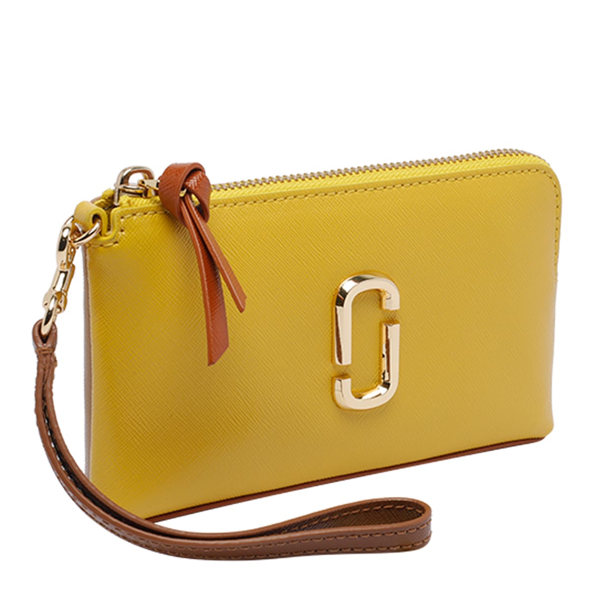 Marc Jacobs The Snapshot Wristlet Pochette In Yellow
