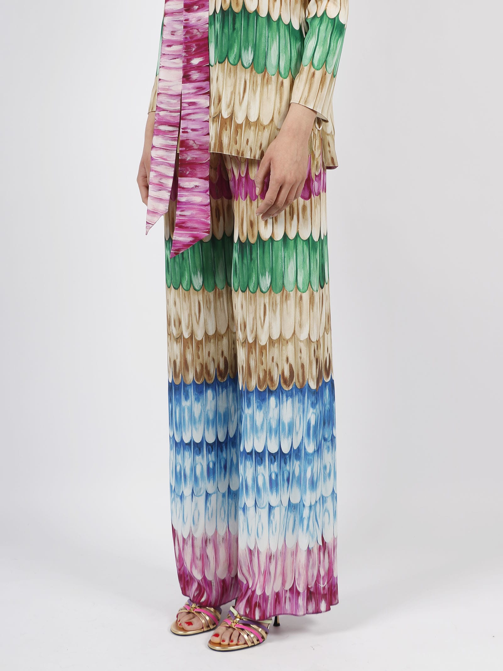 Valentino Printed Pants In Multicolour
