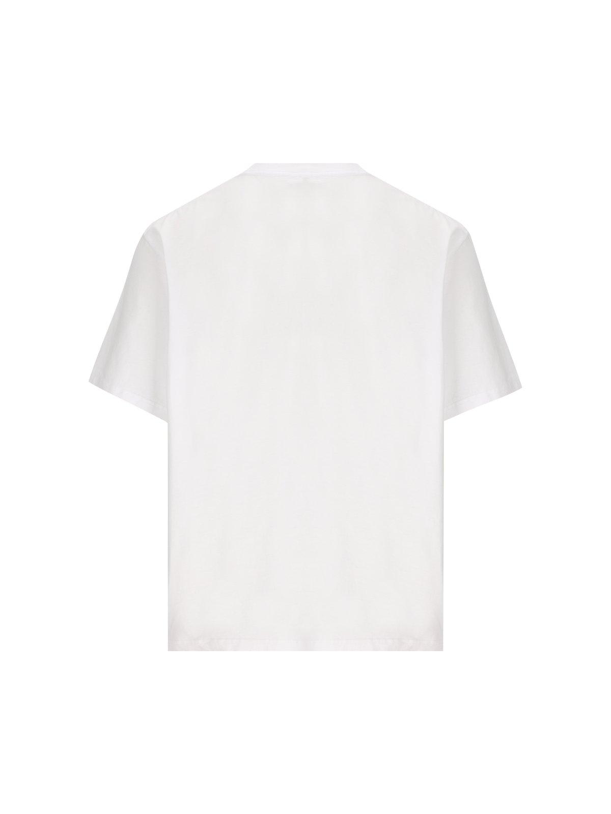 Shop Kenzo Logo Printed Crewneck T-shirt In Bianco