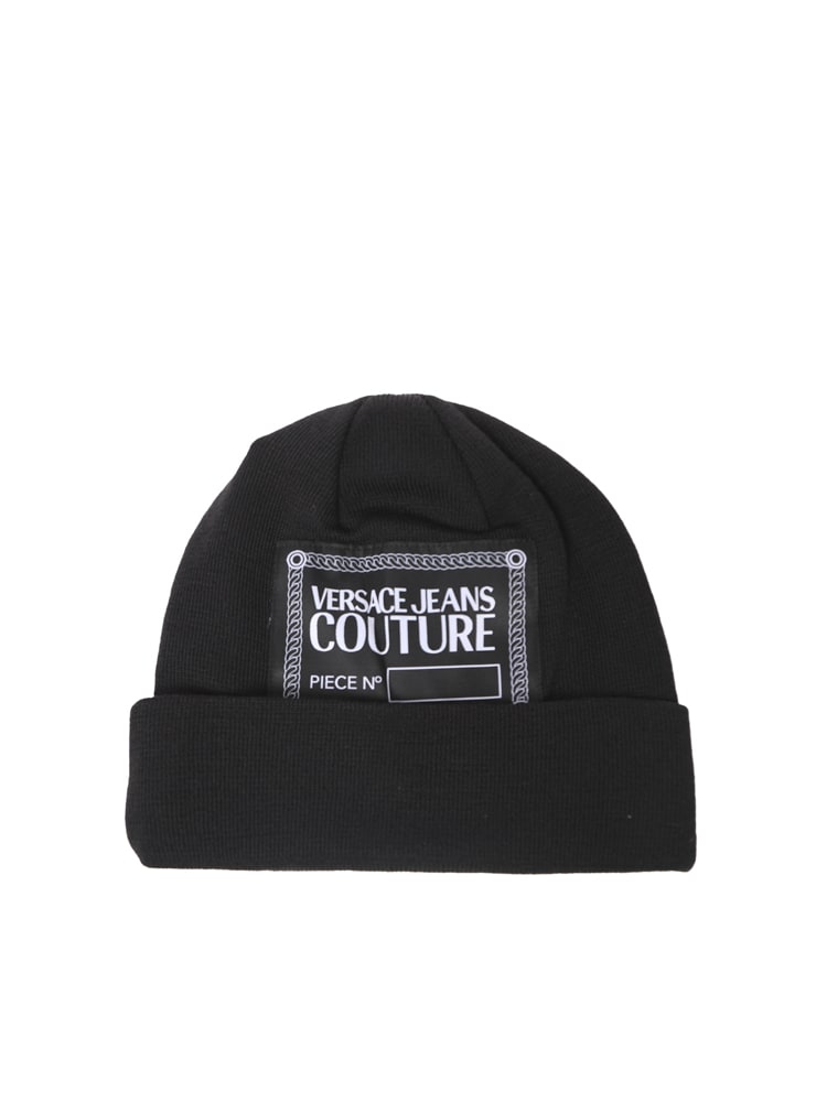 Versace Jeans Couture Beanie In Wool With Patch
