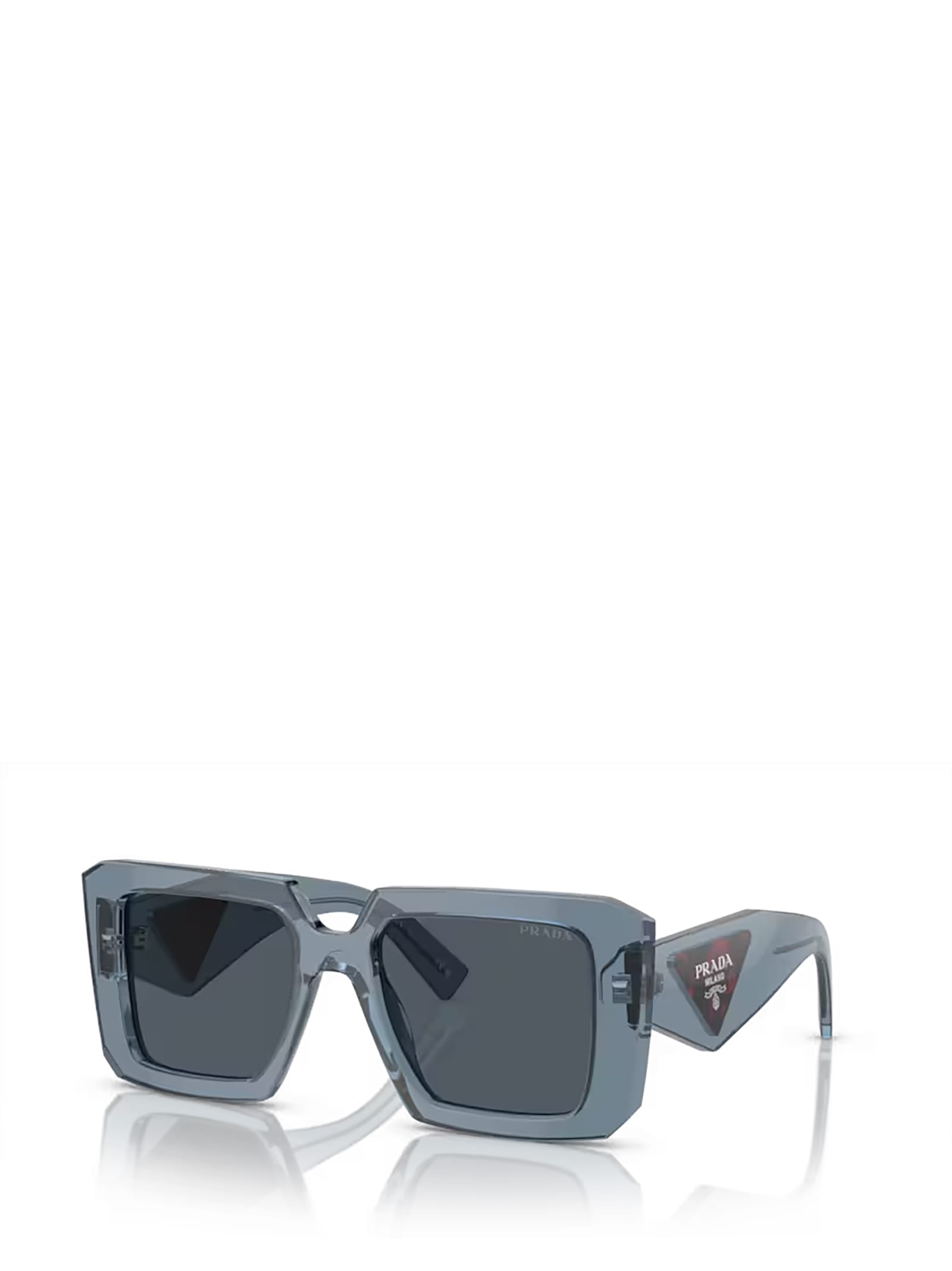 Shop Prada Pr 23ys Transparent Graphite Sunglasses