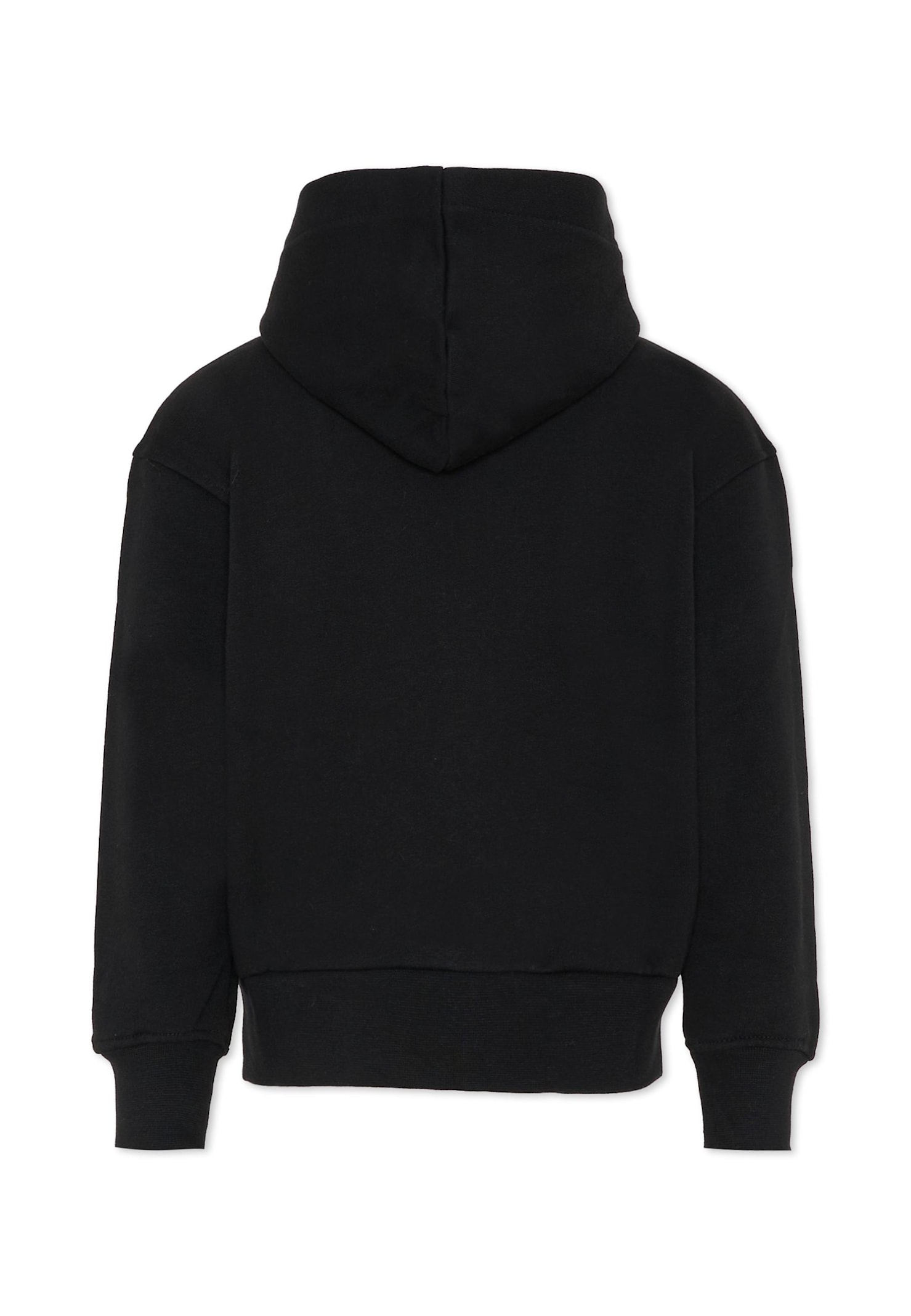 Msgm Black Sweatshirt For Kids With Logo In Black