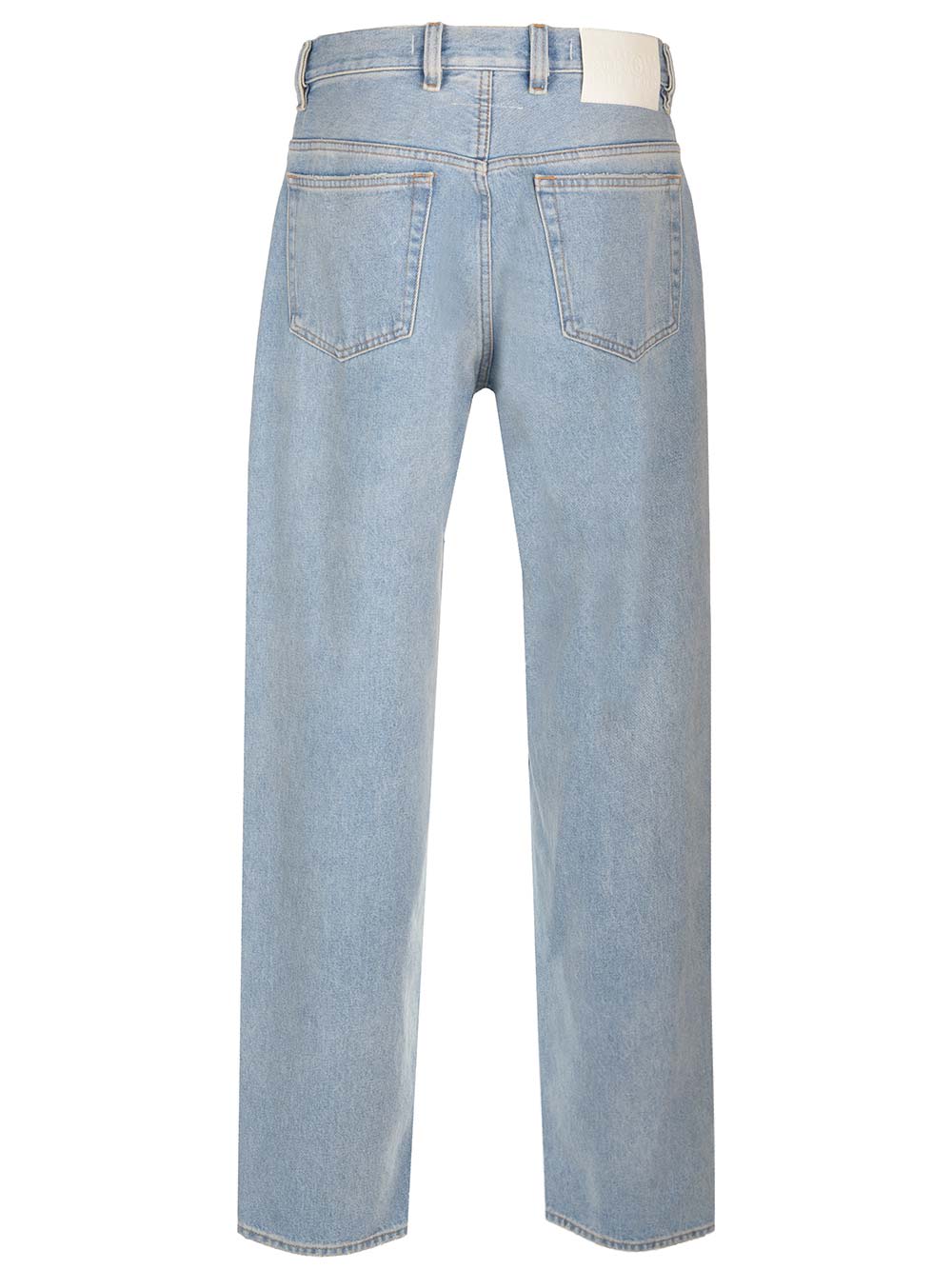 Mm6 Maison Margiela Straight Leg Jeans In Light Blue | ModeSens