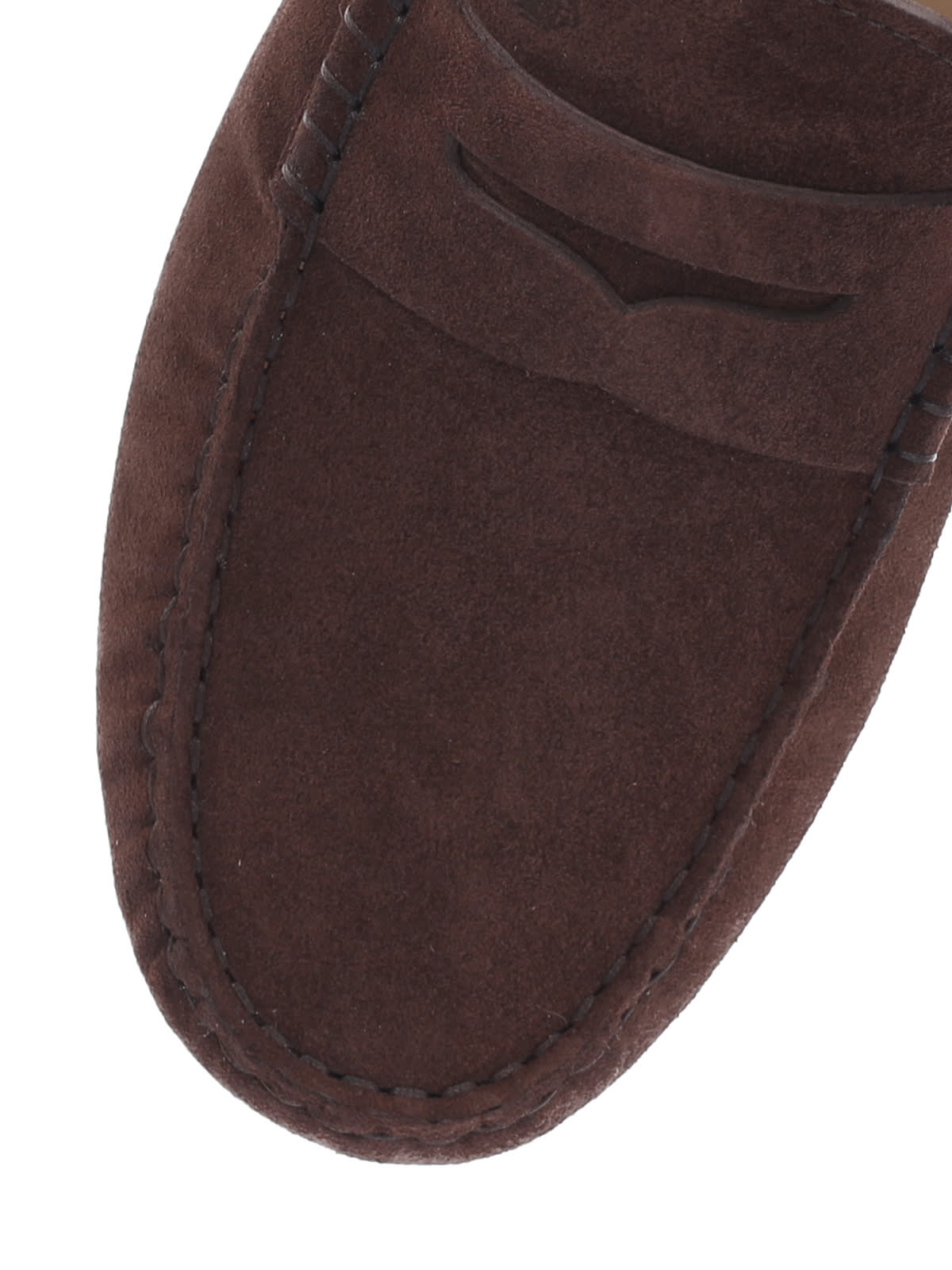 Shop Tod's Gommino Loafers In Brown