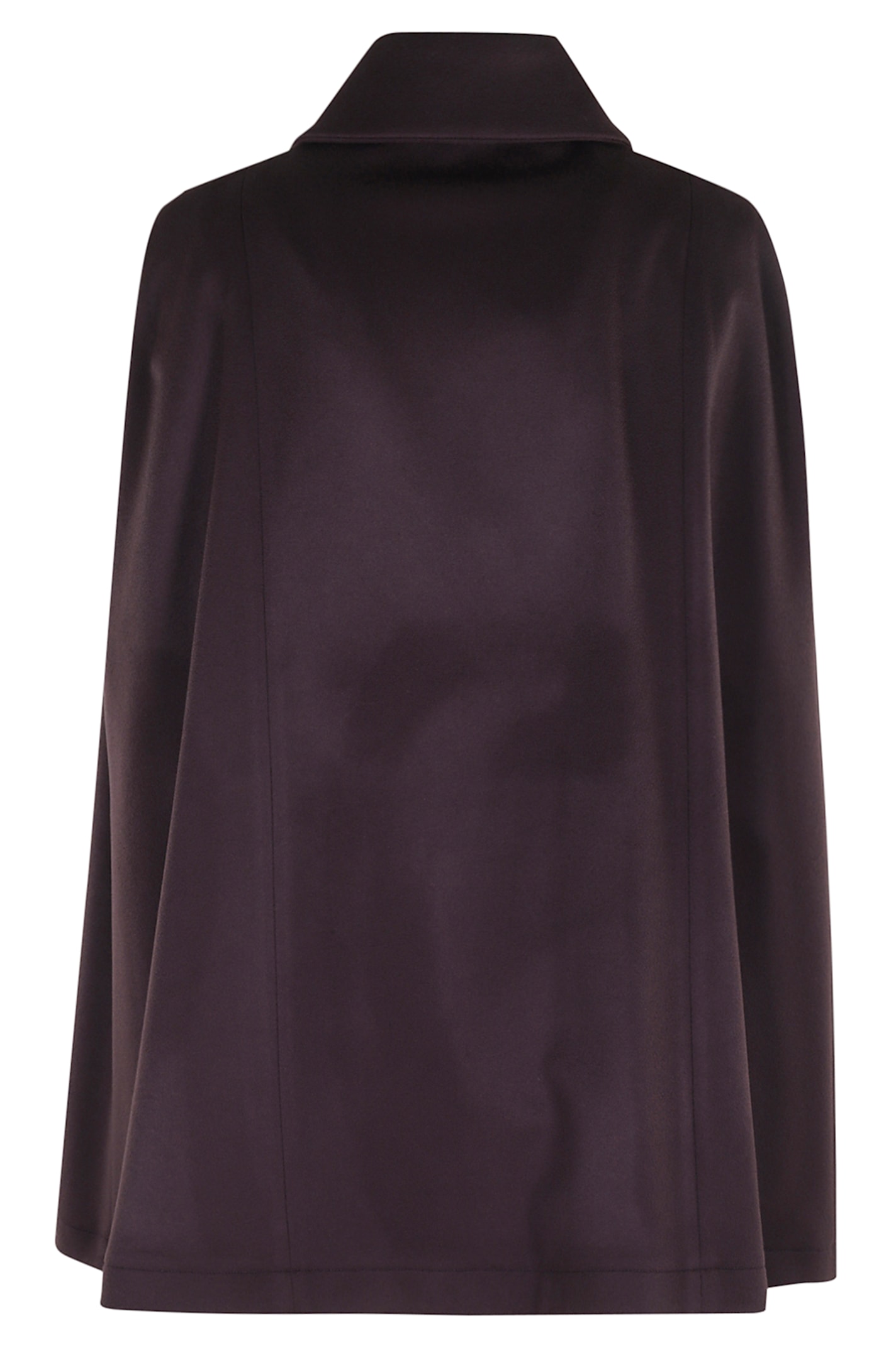 Federica Tosi Cappotto Corto Cashmere A Mantella In Purple