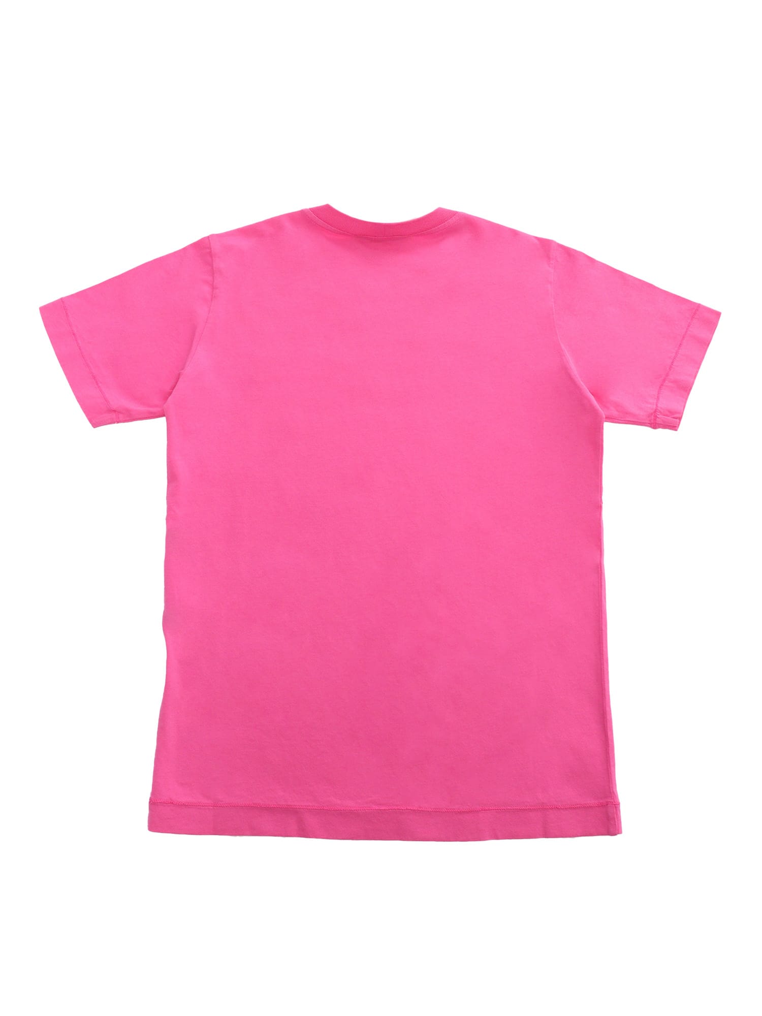 Shop Stone Island Junior Pink T-shirt With Logo In Purple