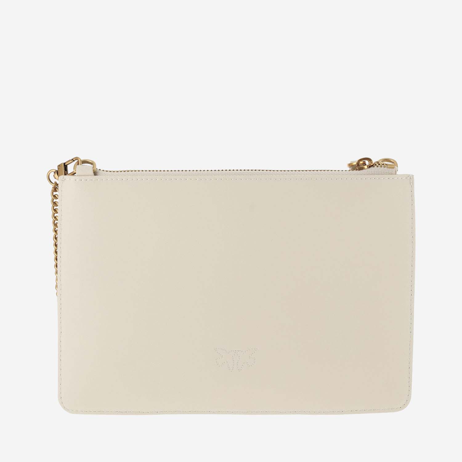 Shop Pinko Classic Flat Chevron Clutch In White