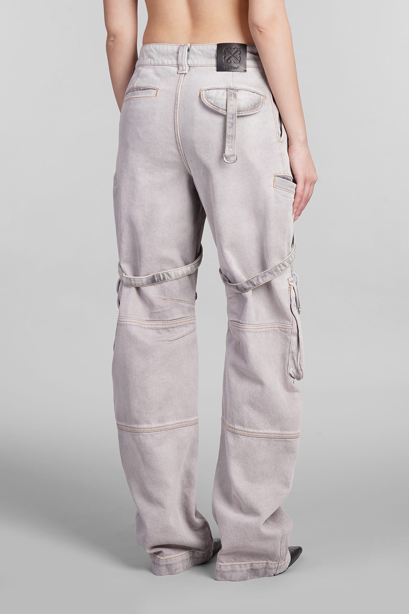 Shop Off-white Jeans In Lilla Cotton