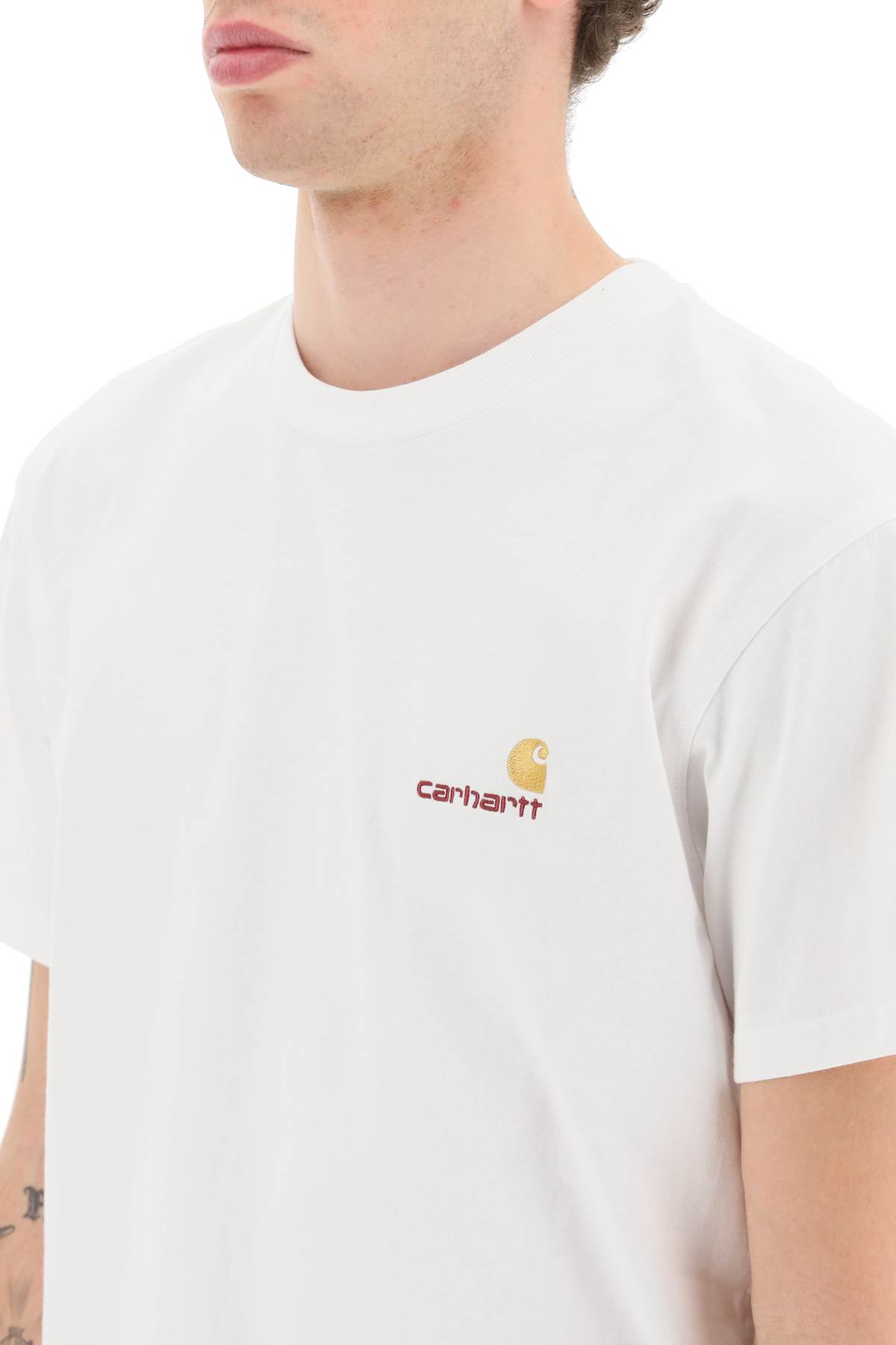 Shop Carhartt American Script T-shirt In .xx White