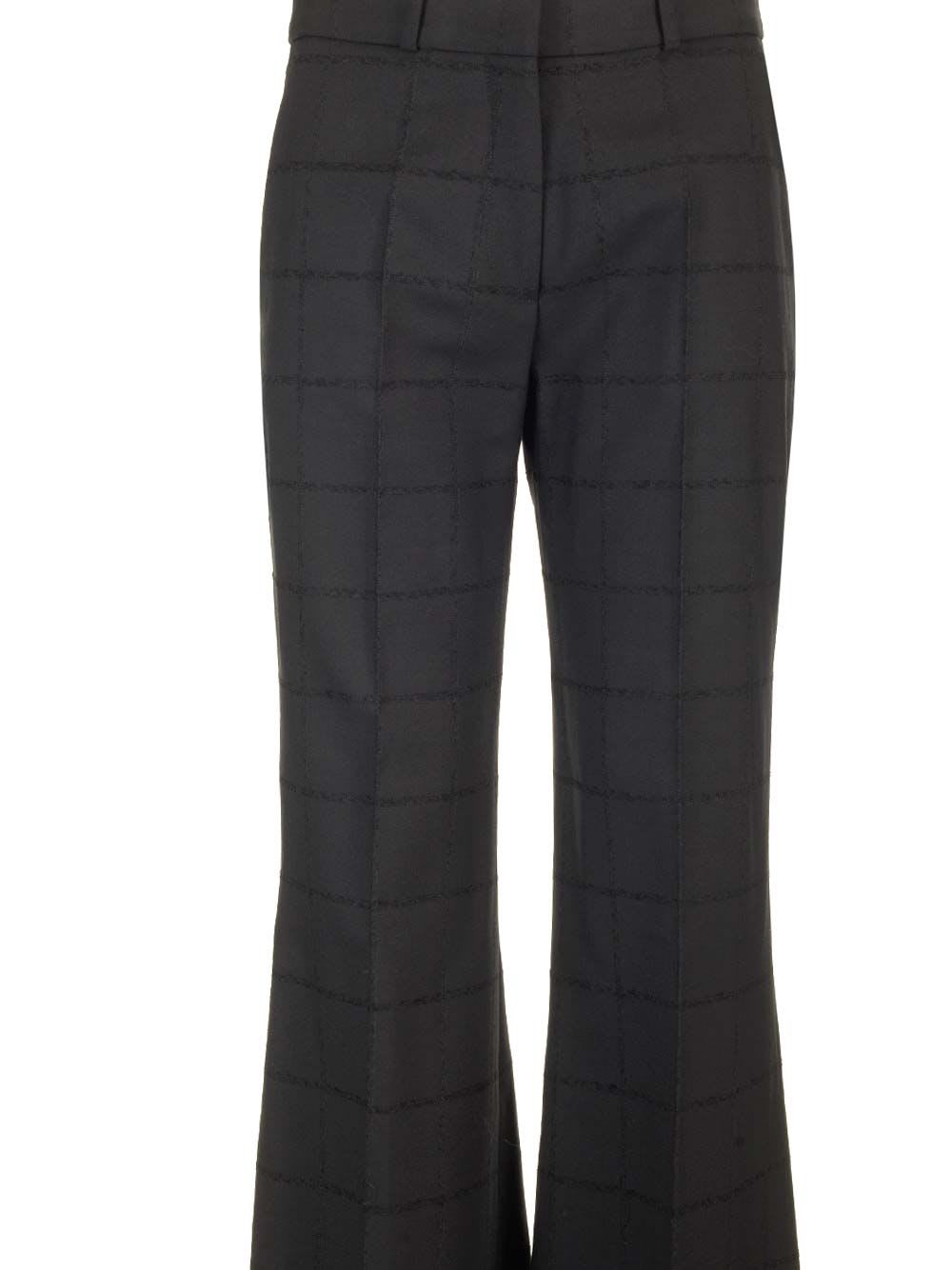 Shop Del Core Tailored Boot Cut Trousers In Black