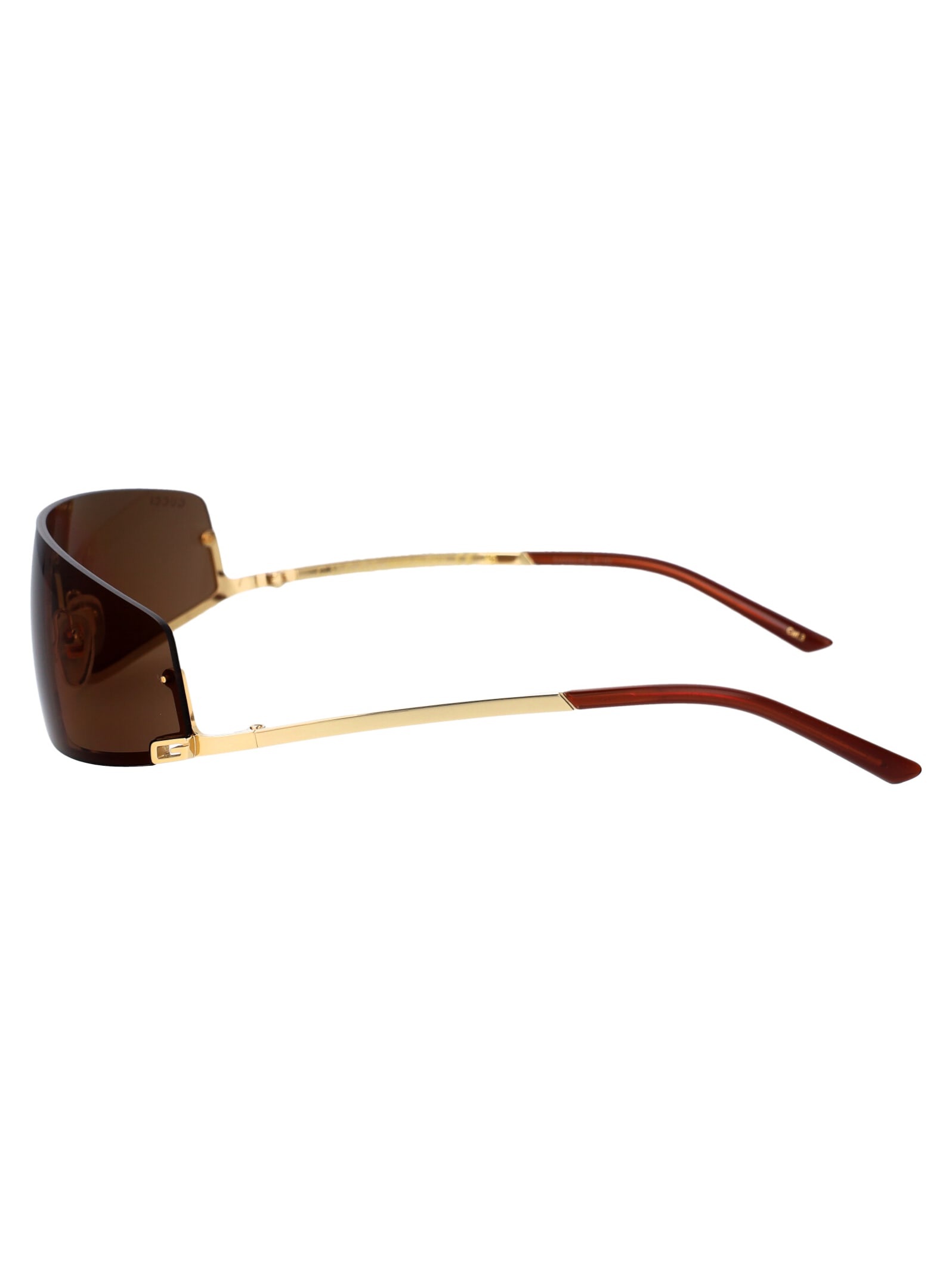 Shop Gucci Gg1561s Sunglasses In 002 Gold Gold Brown