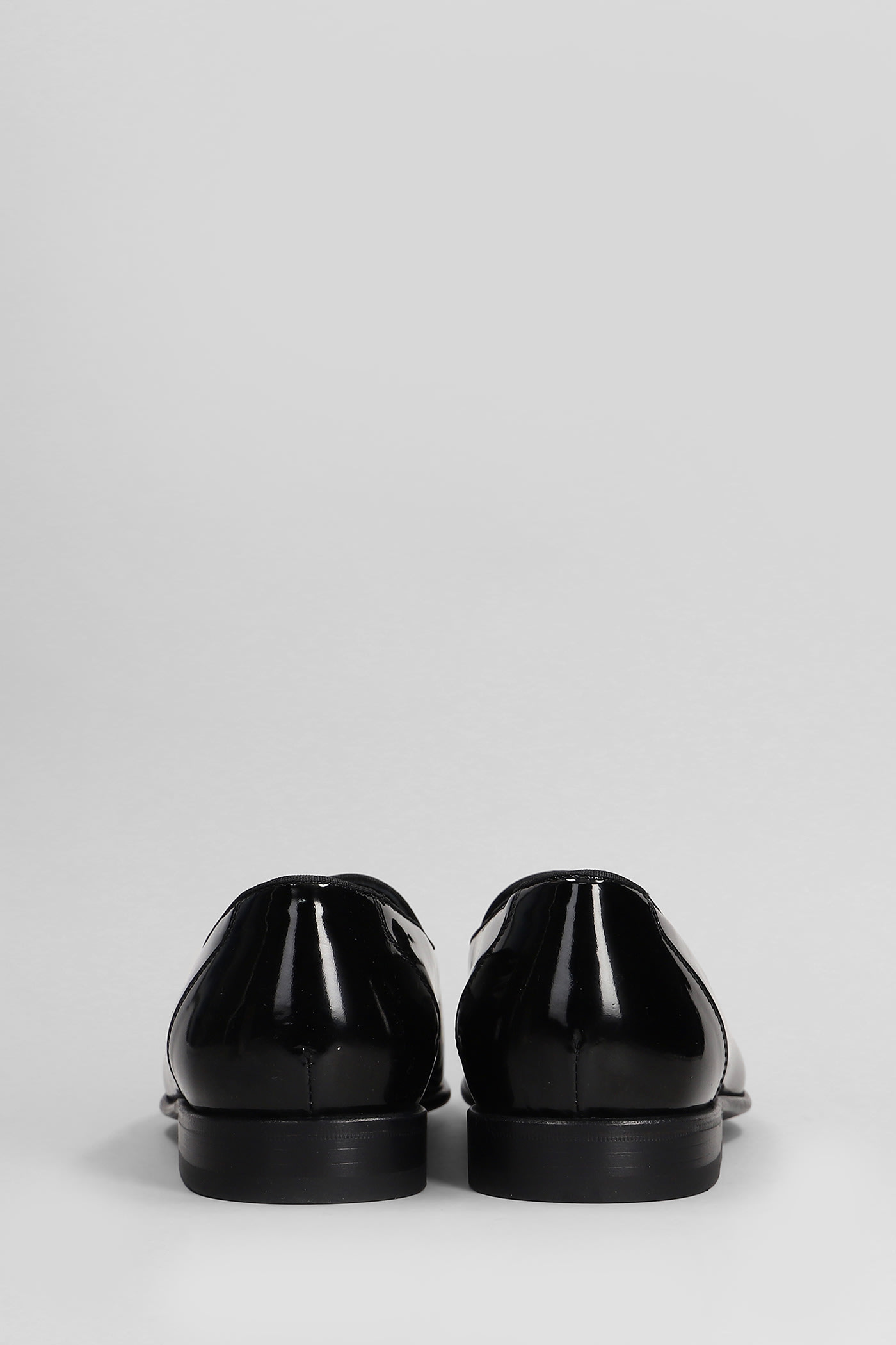 Green George Loafers In Black Patent Leather In Black