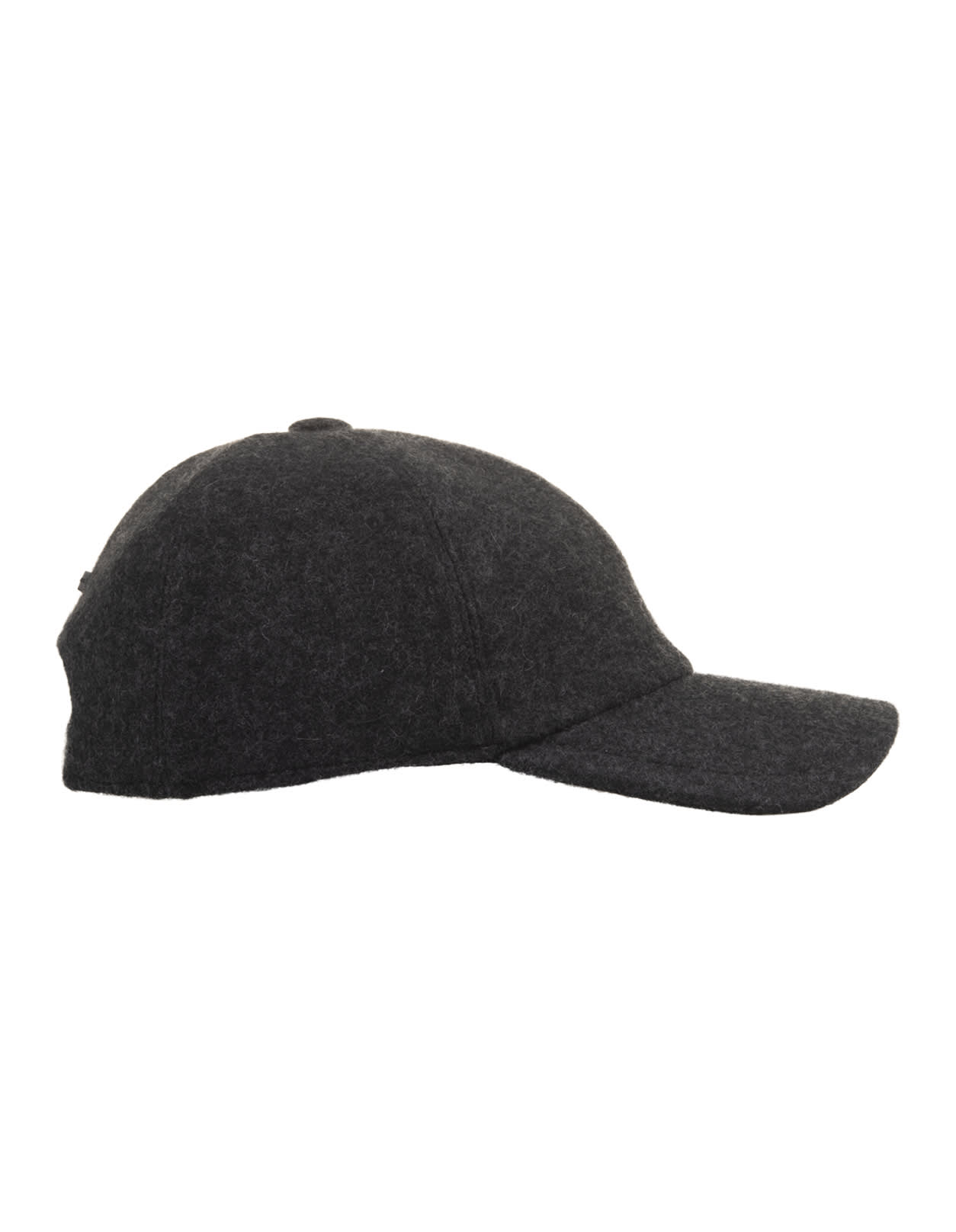 Shop Fedeli Anthracite Cashmere Felt Baseball Hat In Grey