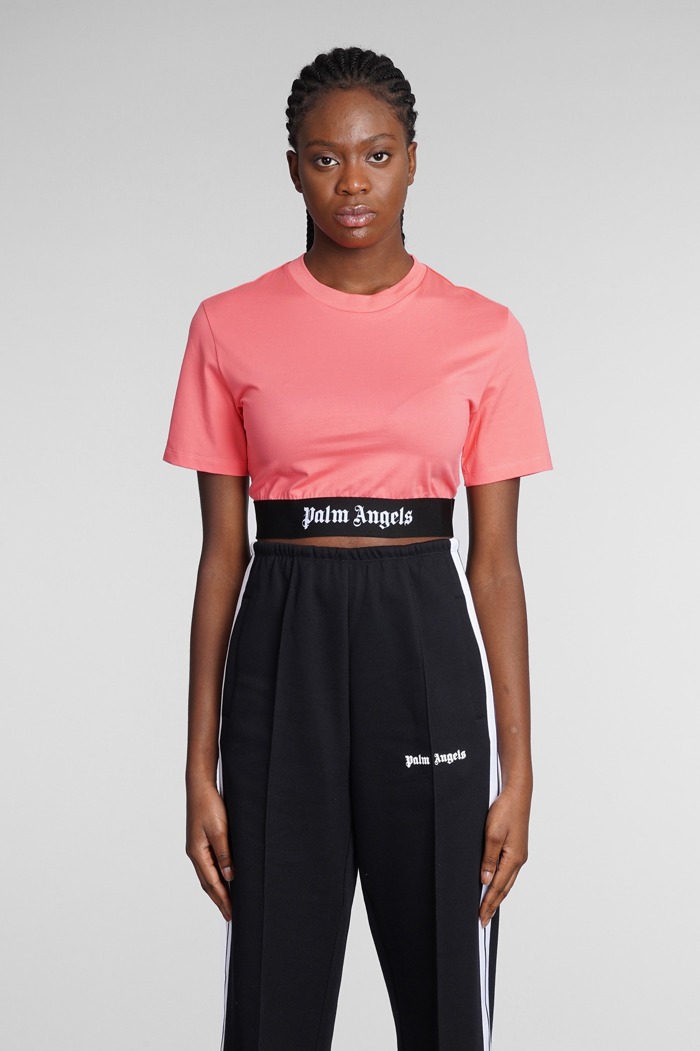 Palm Angels Topwear In Rose-pink Cotton