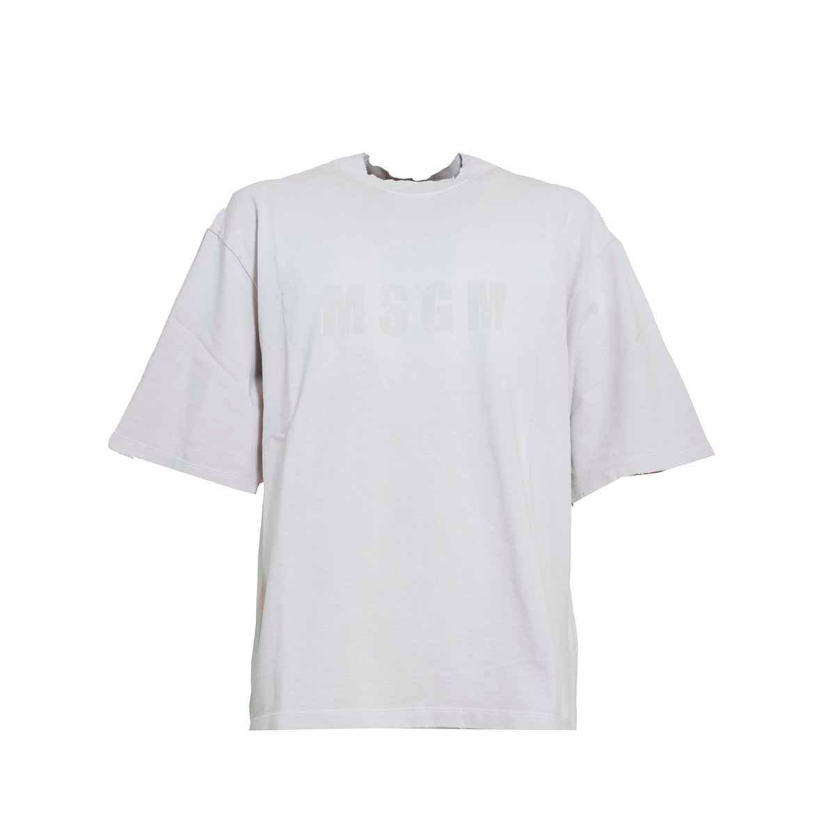 MSGM RAW-CUT DROP SHOULDER T-SHIRT