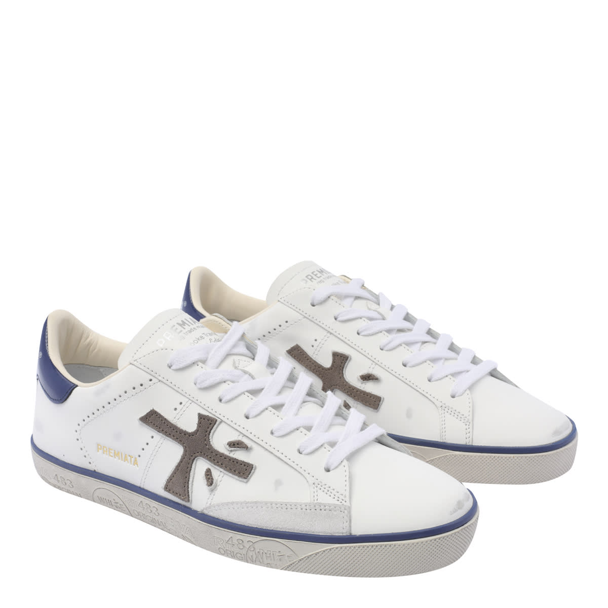 Shop Premiata Steven Sneakers In White