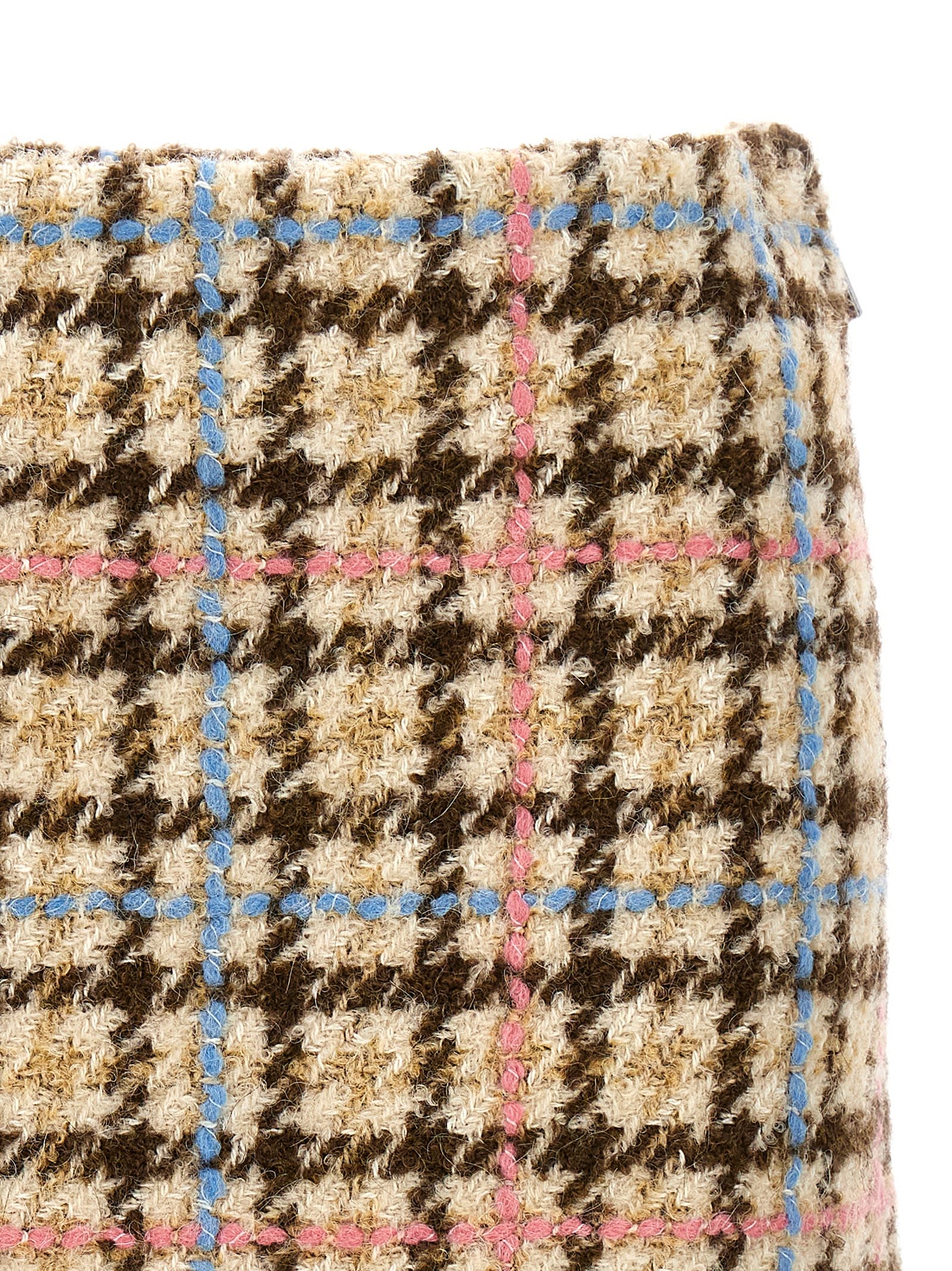 Shop Msgm Tweed Skirt In Multicolor
