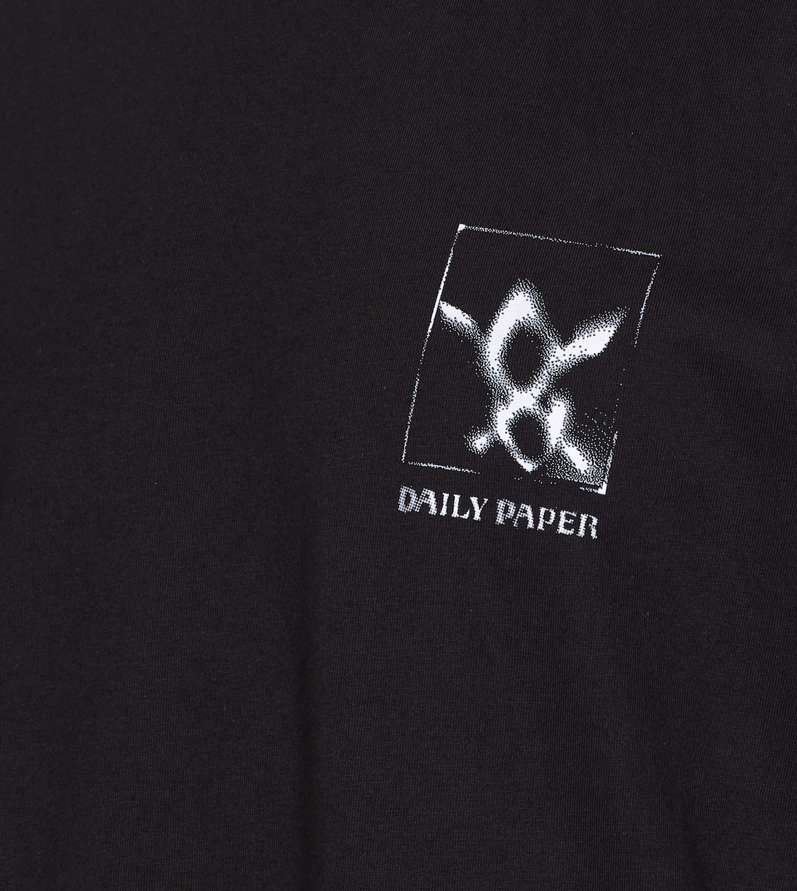 Daily Paper Shadow Grid Print T-shirt In Black