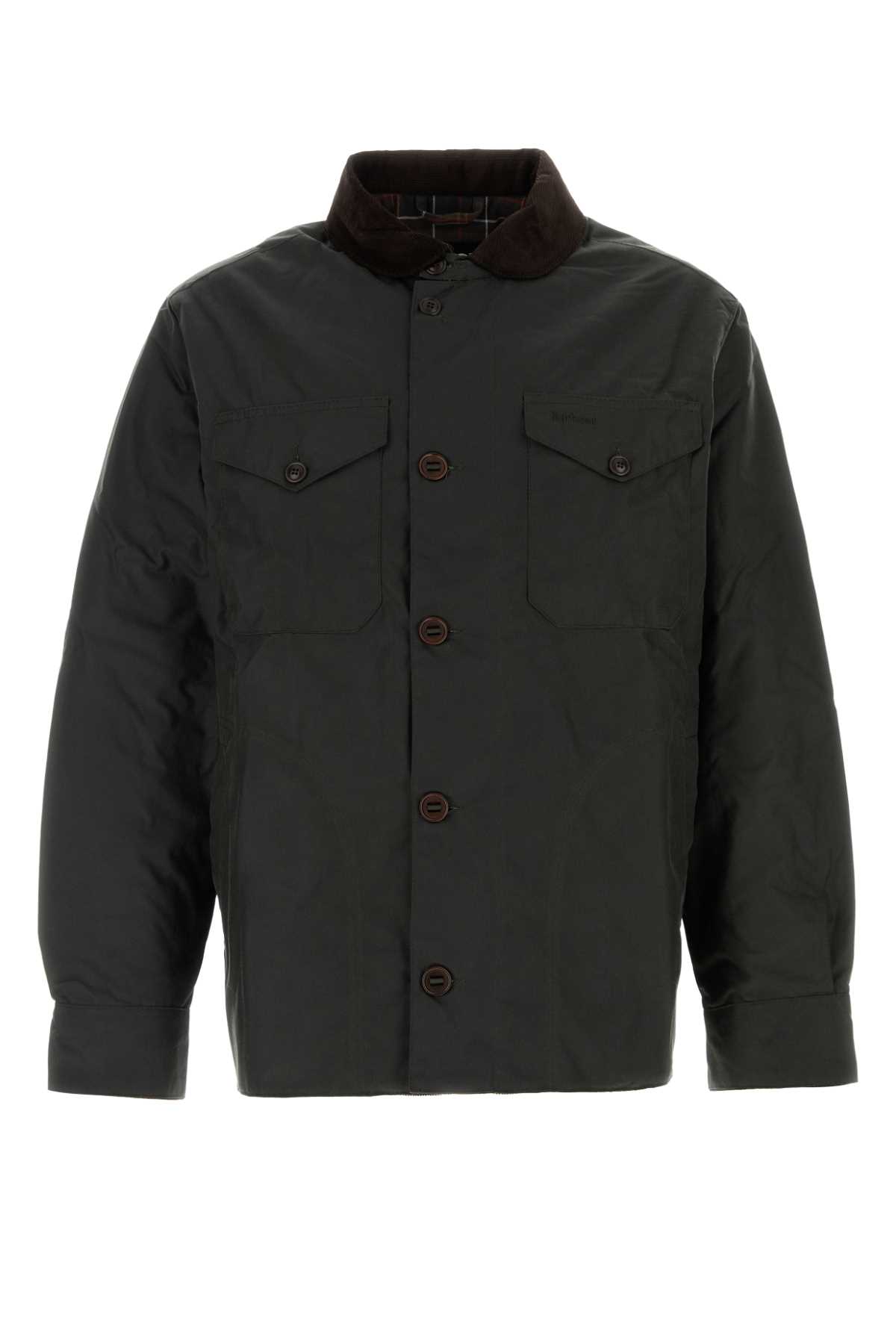 Shop Barbour Bottle Green Cotton Jacket In Sage