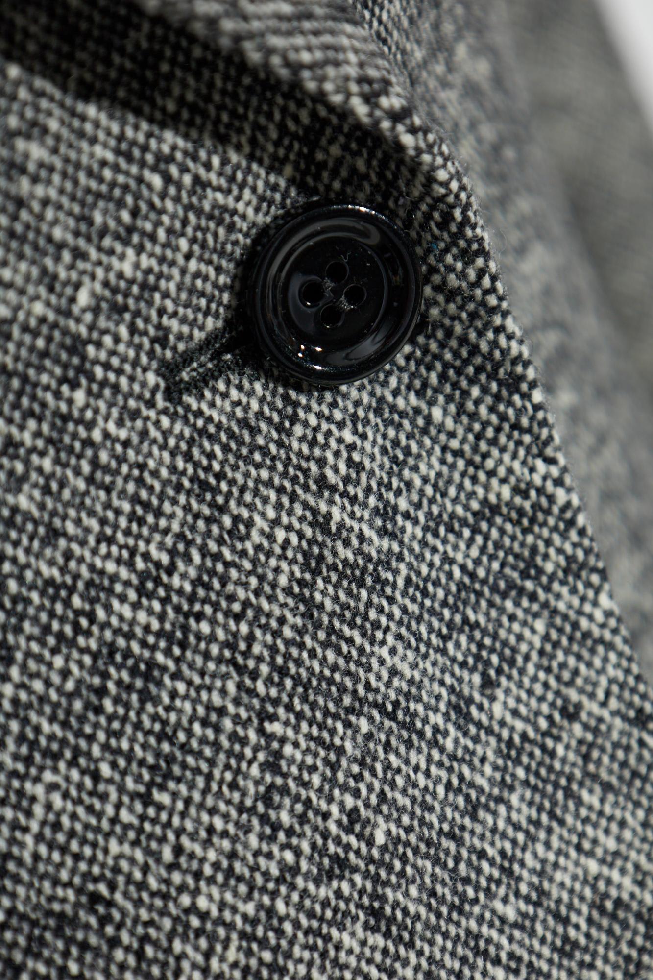 Dolce & Gabbana Tweed Jacket With Flap Pockets And Peak Lapels In Gray