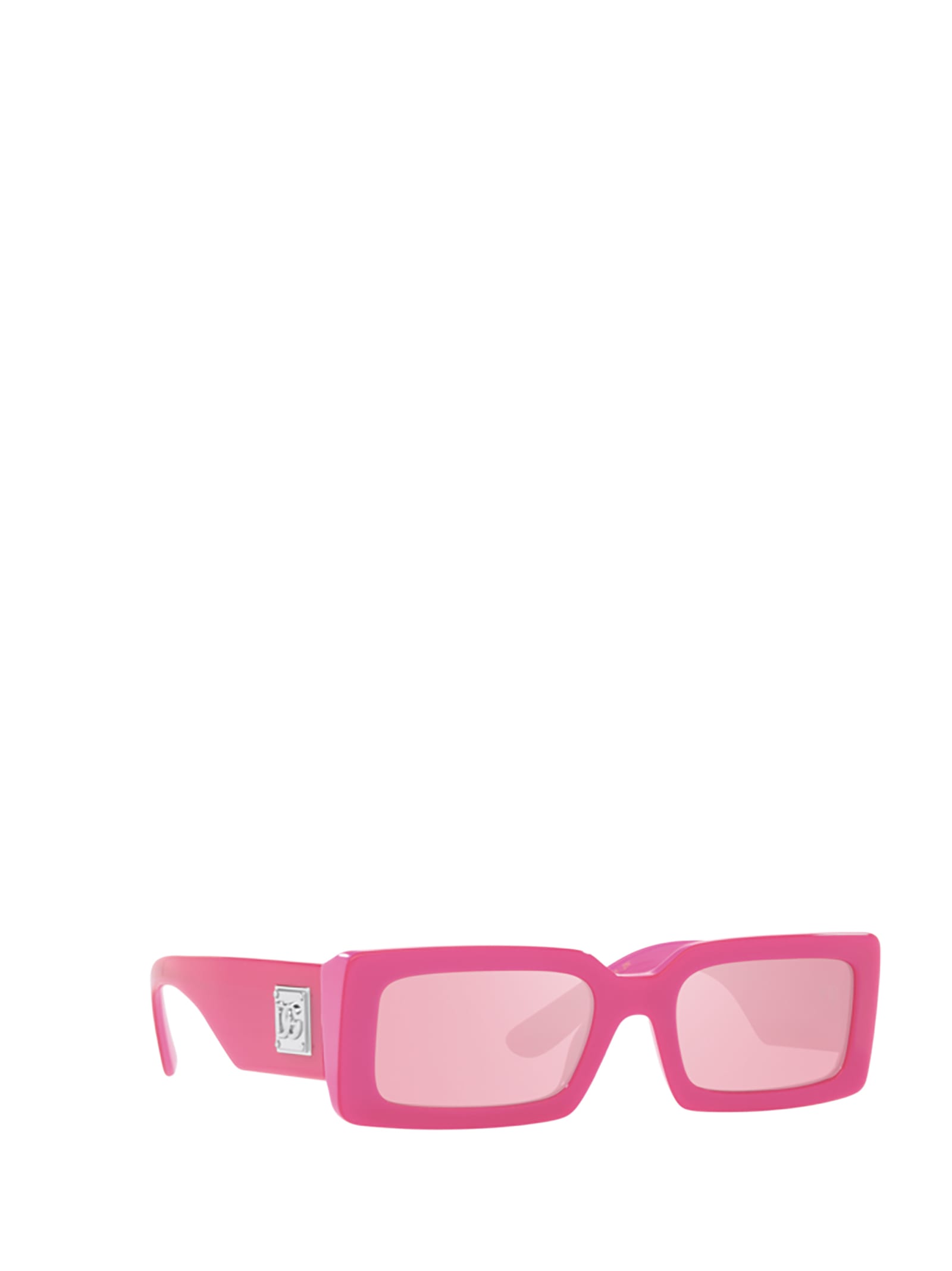 Shop Dolce &amp; Gabbana Eyewear Dg4416 Metallic Pink Sunglasses
